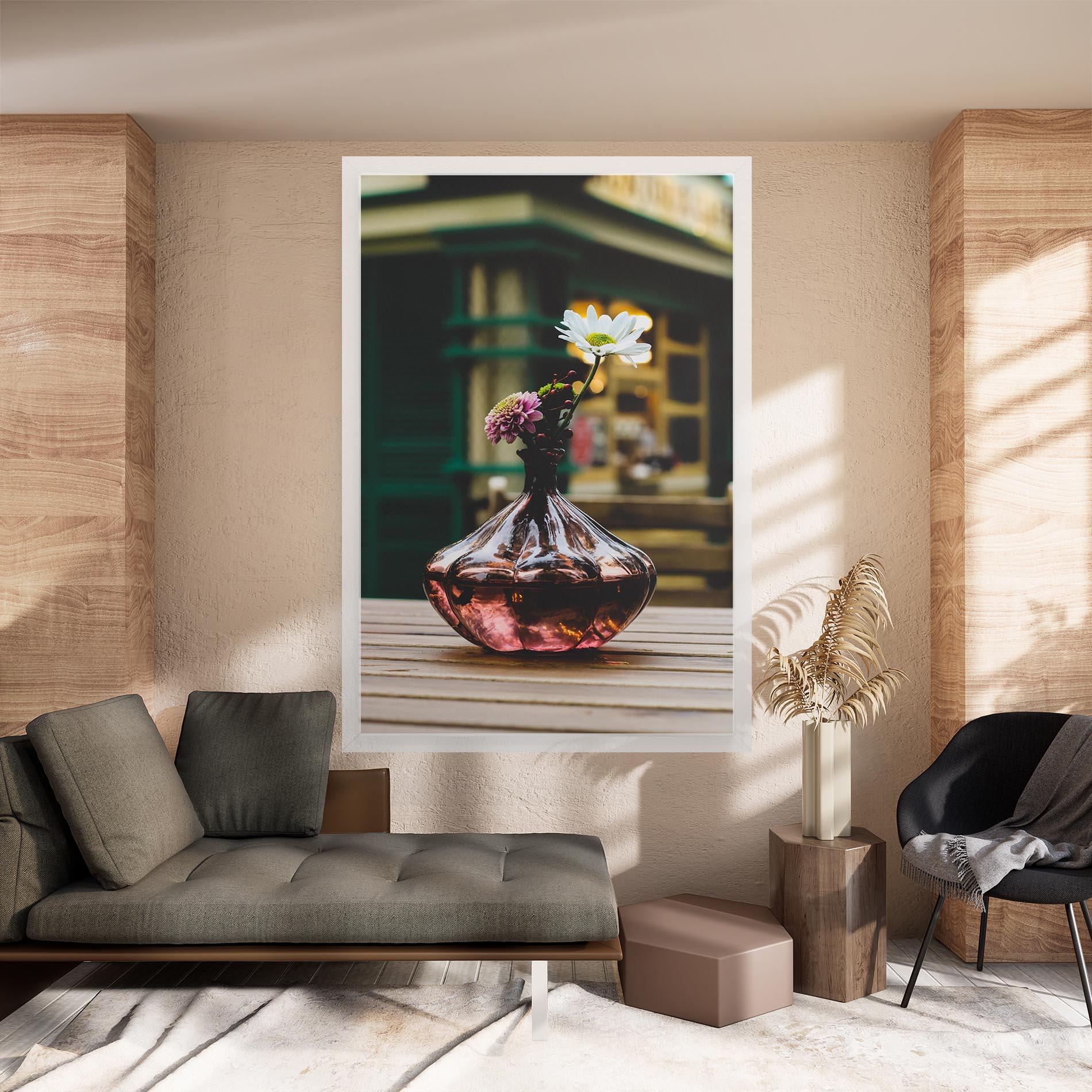 Obraz na Płótnie Pink Vase Flower mockup 8