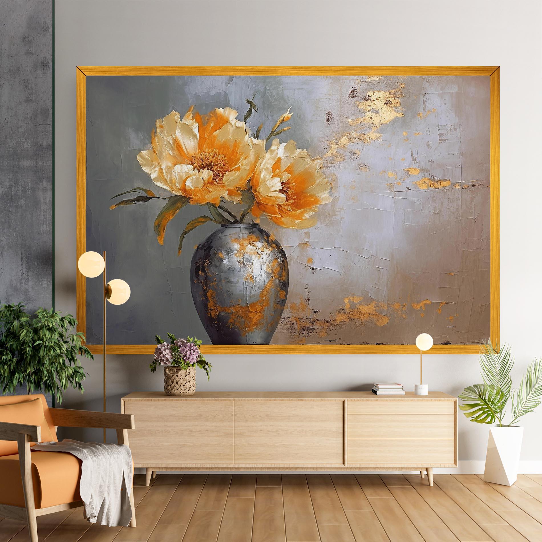 Obraz na Płótnie Grey Painting Vase mockup 9