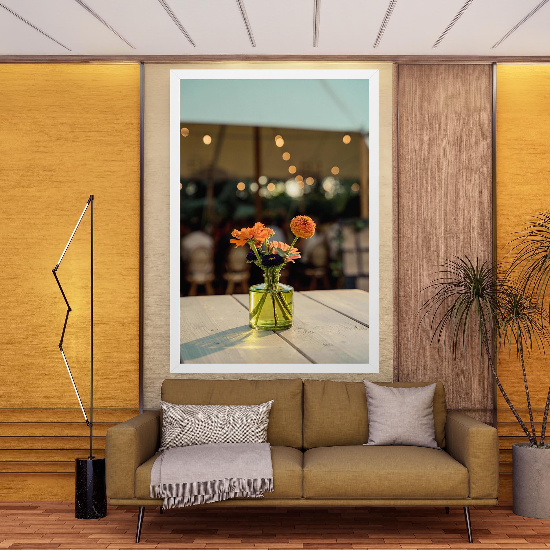 Obraz na Płótnie Orange Flowers Vase mockup 9