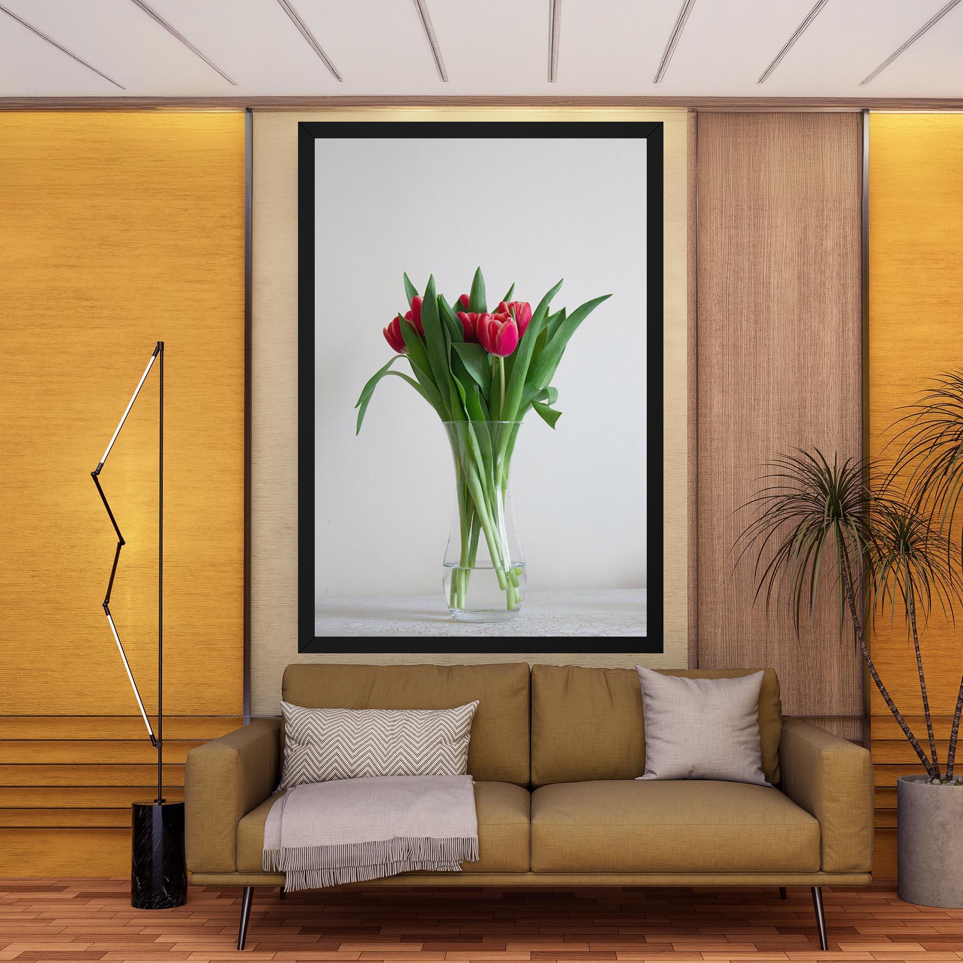 Obraz na Płótnie Pretty Tulips Vase mockup 9