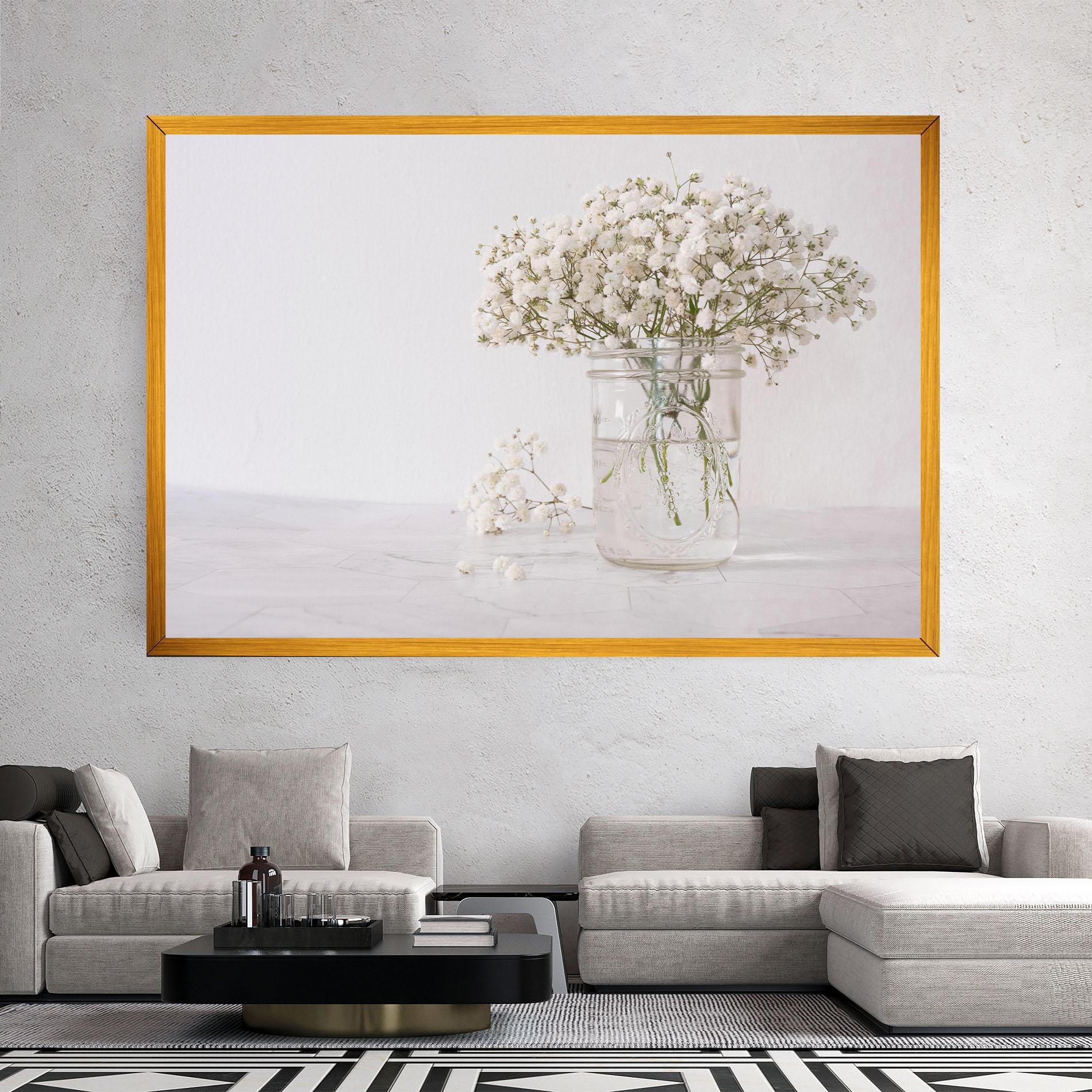 Obraz na Płótnie White Tiny Flower Vase mockup 2