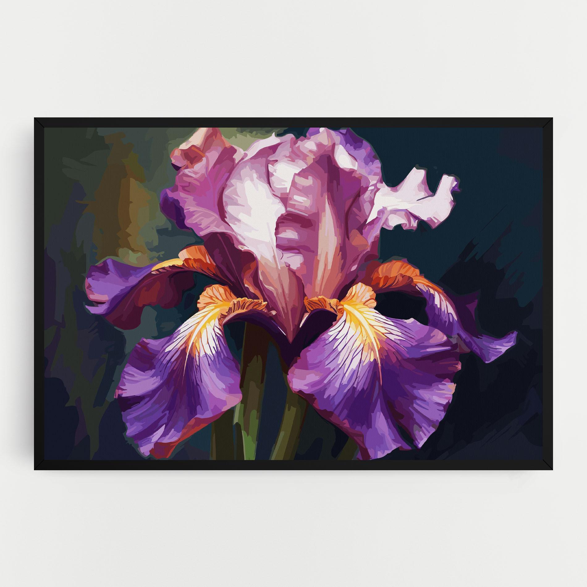 Obraz na Płótnie Purple Orange Iris Art mockup 0