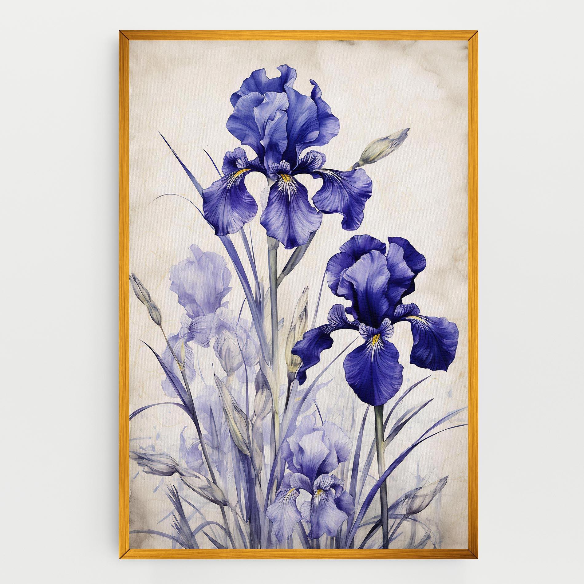Obraz na Płótnie Irises Painting mockup 0