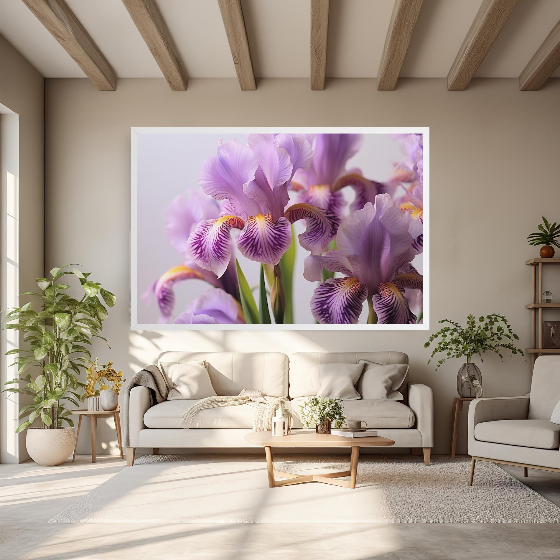 Obraz na Płótnie Iris In Vase mockup 6