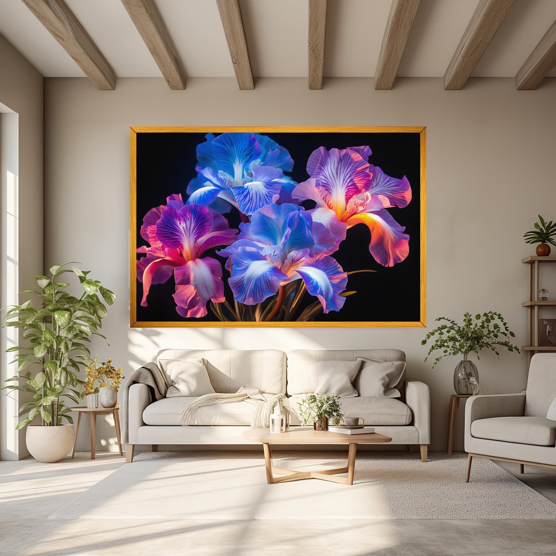 Obraz na Płótnie Blue Light Iris mockup 6