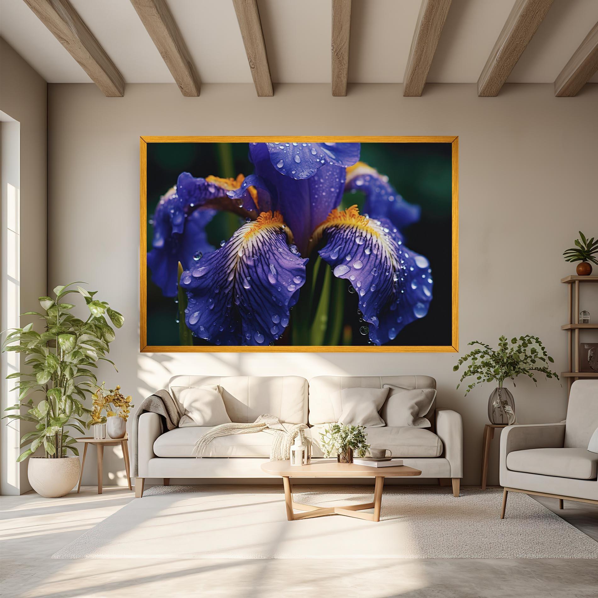 Obraz na Płótnie Iris After Rain mockup 6