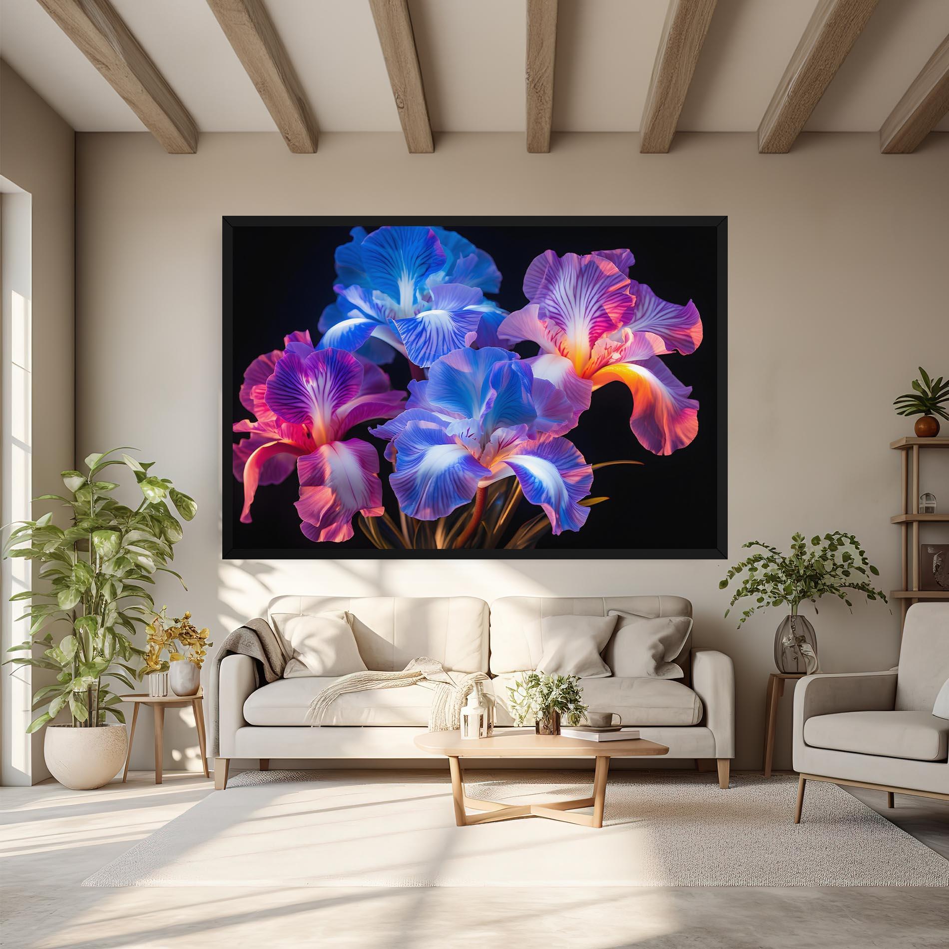 Obraz na Płótnie Blue Light Iris mockup 6