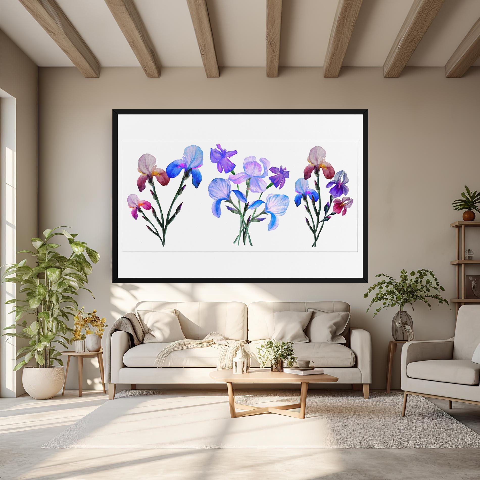 Obraz na Płótnie Iris Set mockup 6