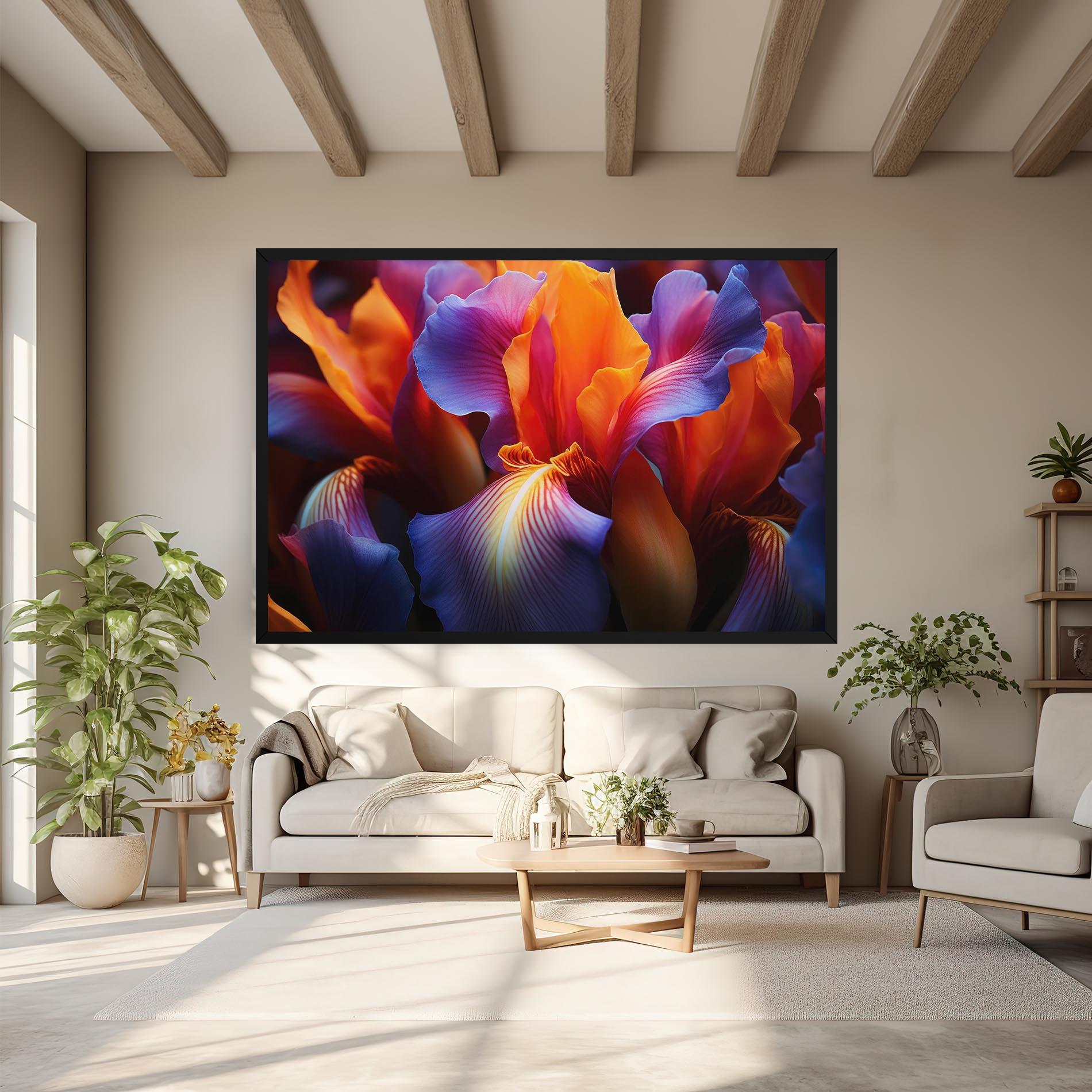 Obraz na Płótnie Orange Purple Iris mockup 6