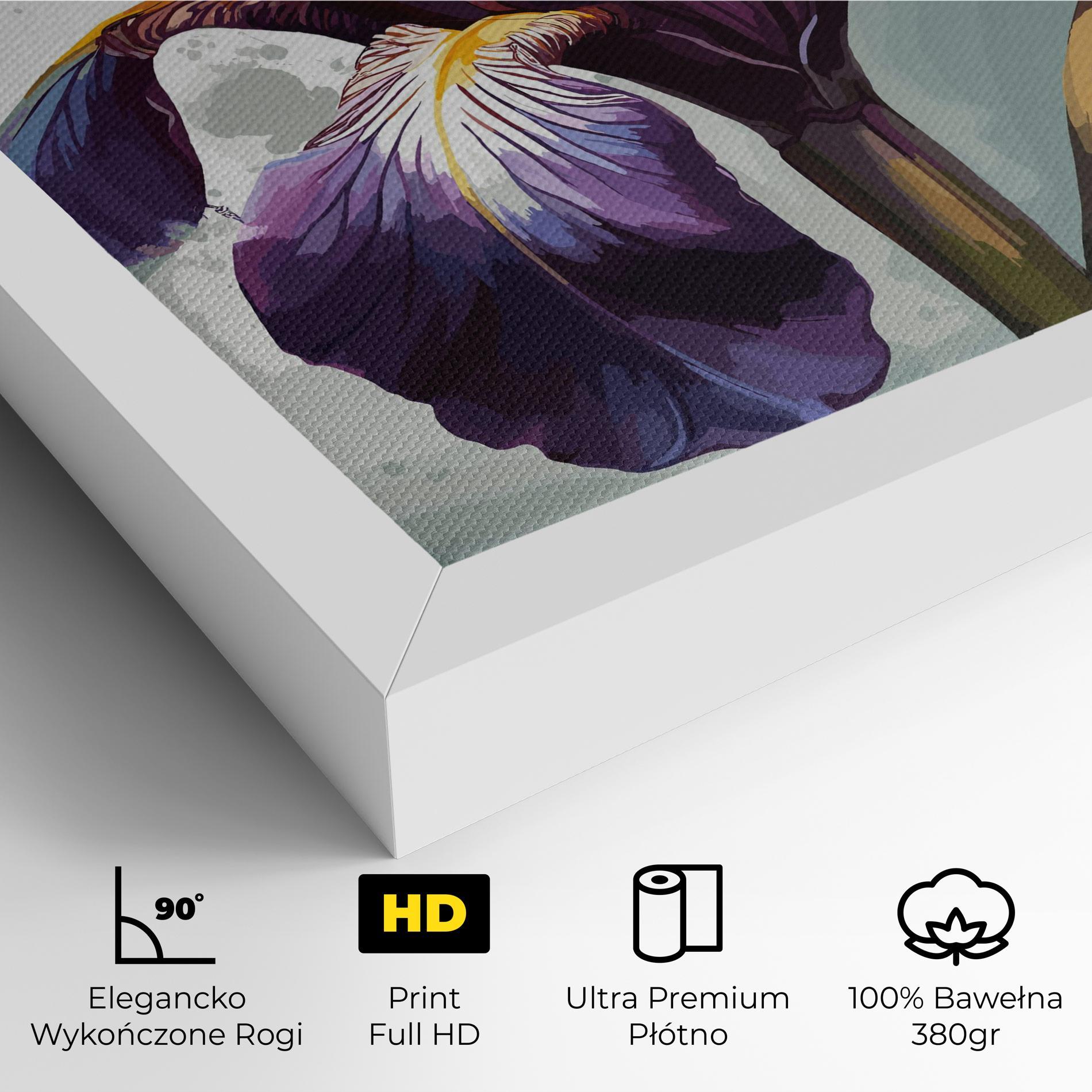 Obraz na Płótnie Purple Blue Iris mockup 4