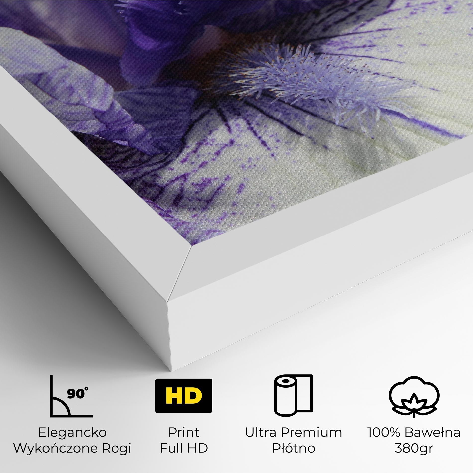 Obraz na Płótnie White Purple Iris mockup 4