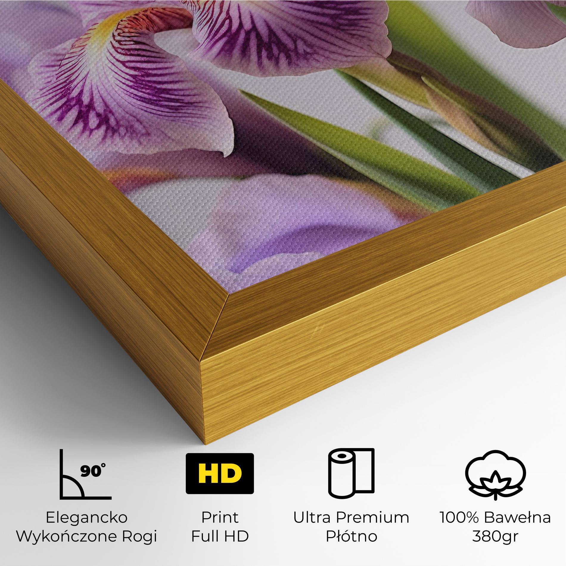 Obraz na Płótnie Iris In Vase mockup 4