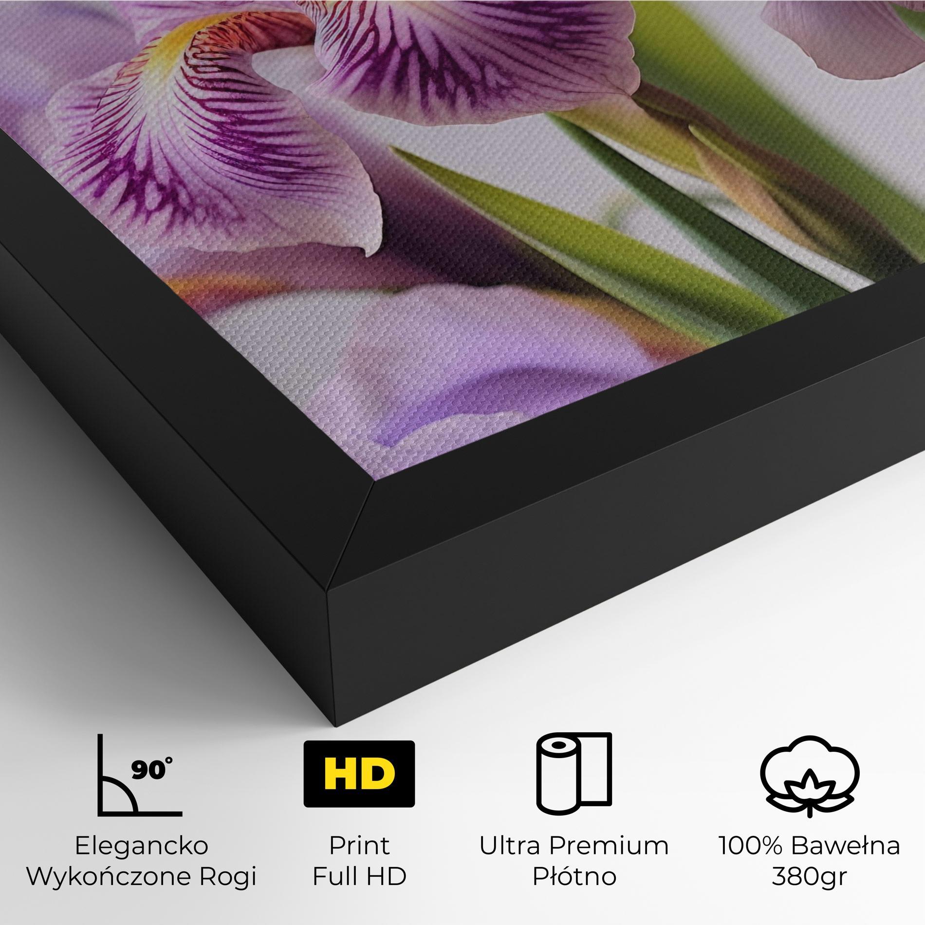 Obraz na Płótnie Iris In Vase mockup 4