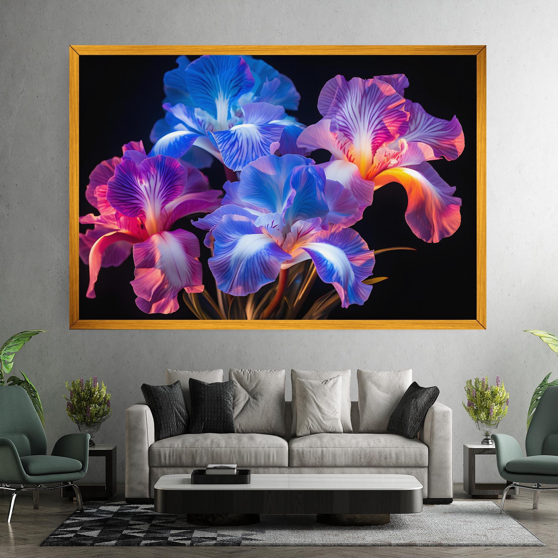 Obraz na Płótnie Blue Light Iris mockup 7