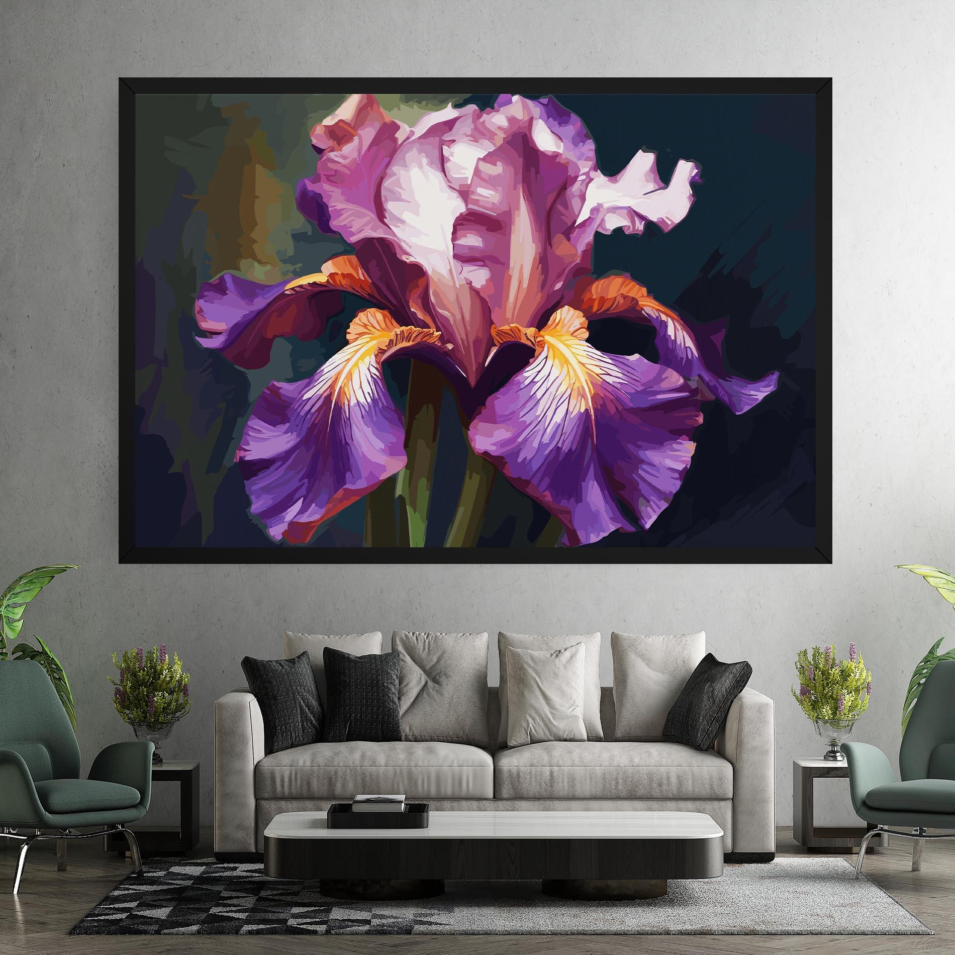 Obraz na Płótnie Purple Orange Iris Art mockup 7