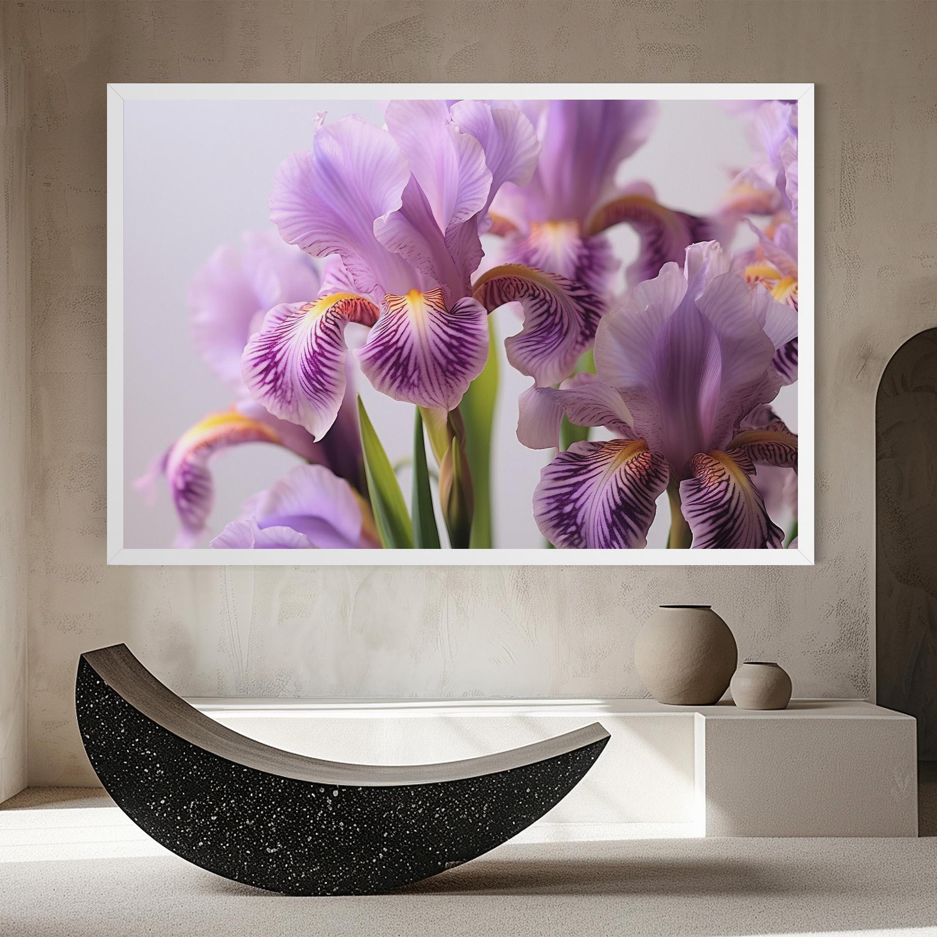 Obraz na Płótnie Iris In Vase mockup 8