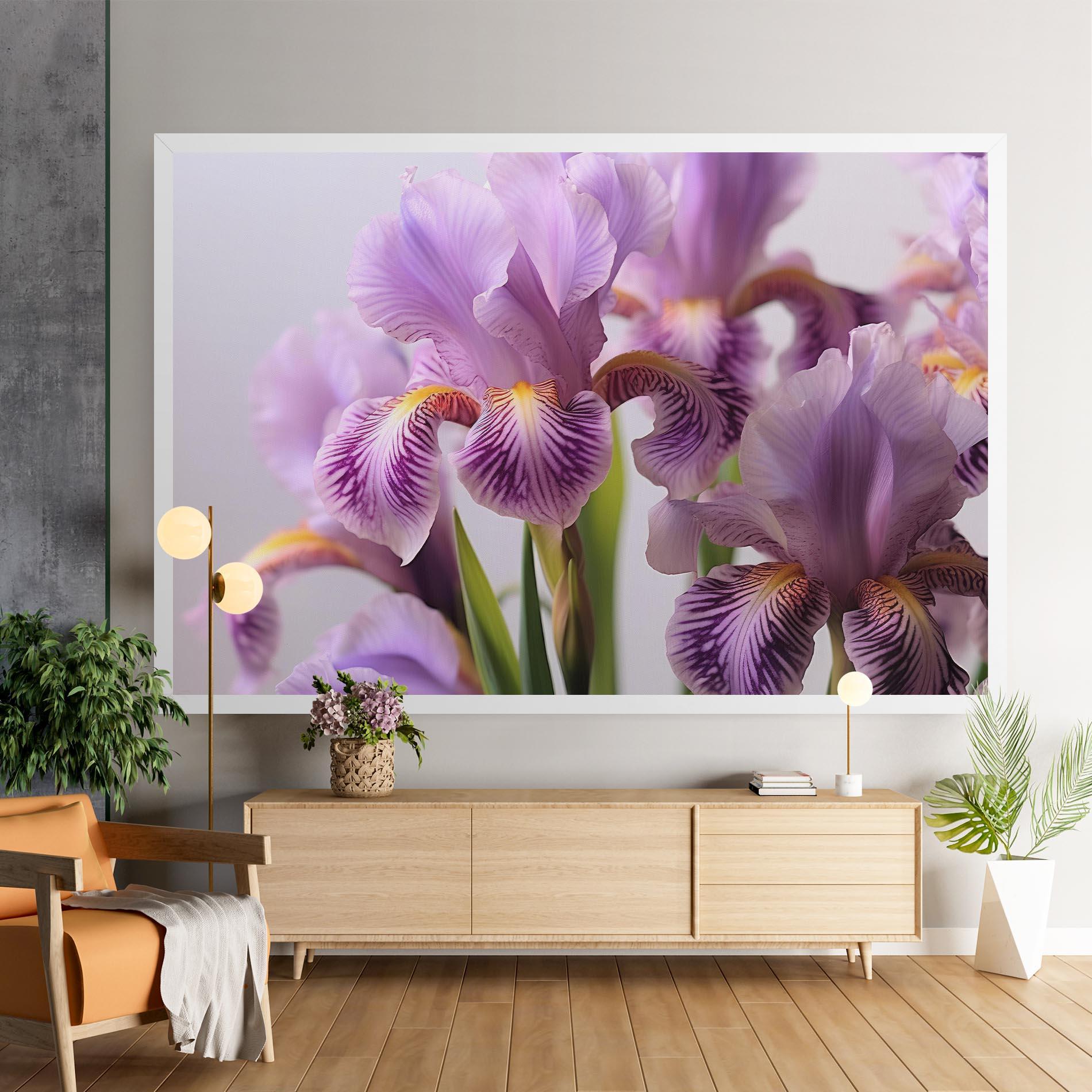 Obraz na Płótnie Iris In Vase mockup 9