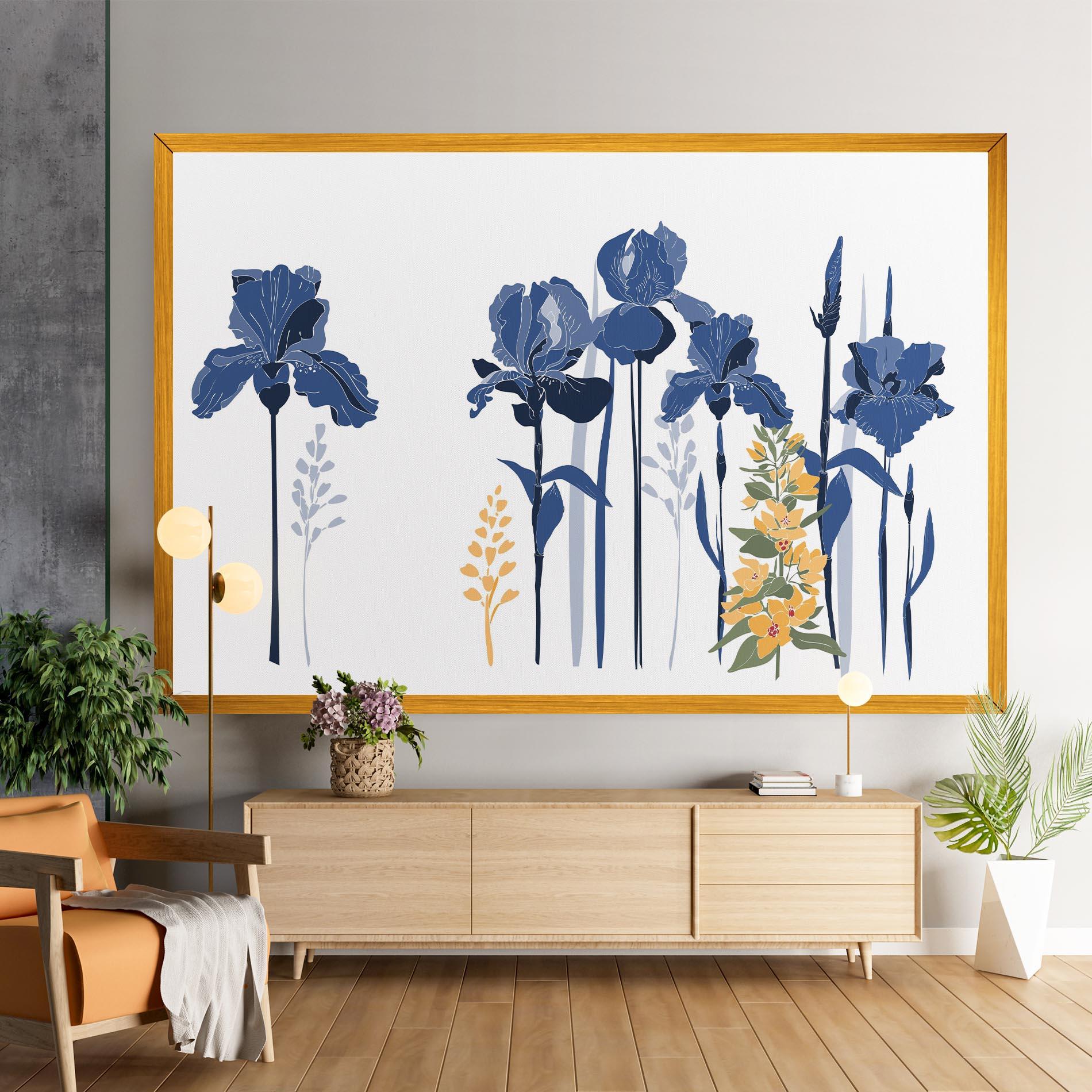 Obraz na Płótnie Iris Blue Art mockup 9