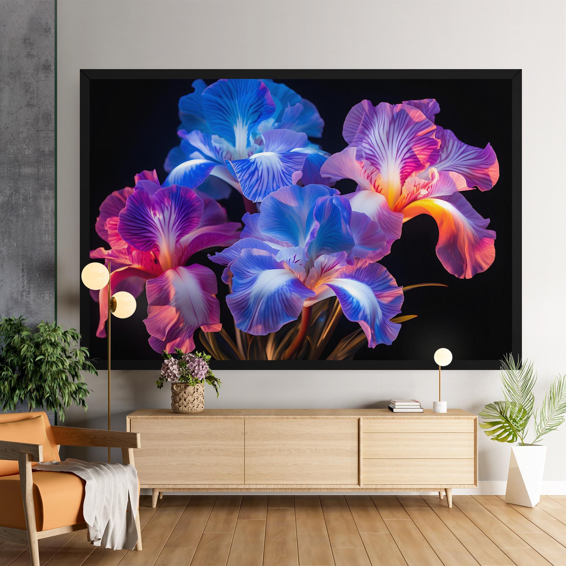 Obraz na Płótnie Blue Light Iris mockup 9