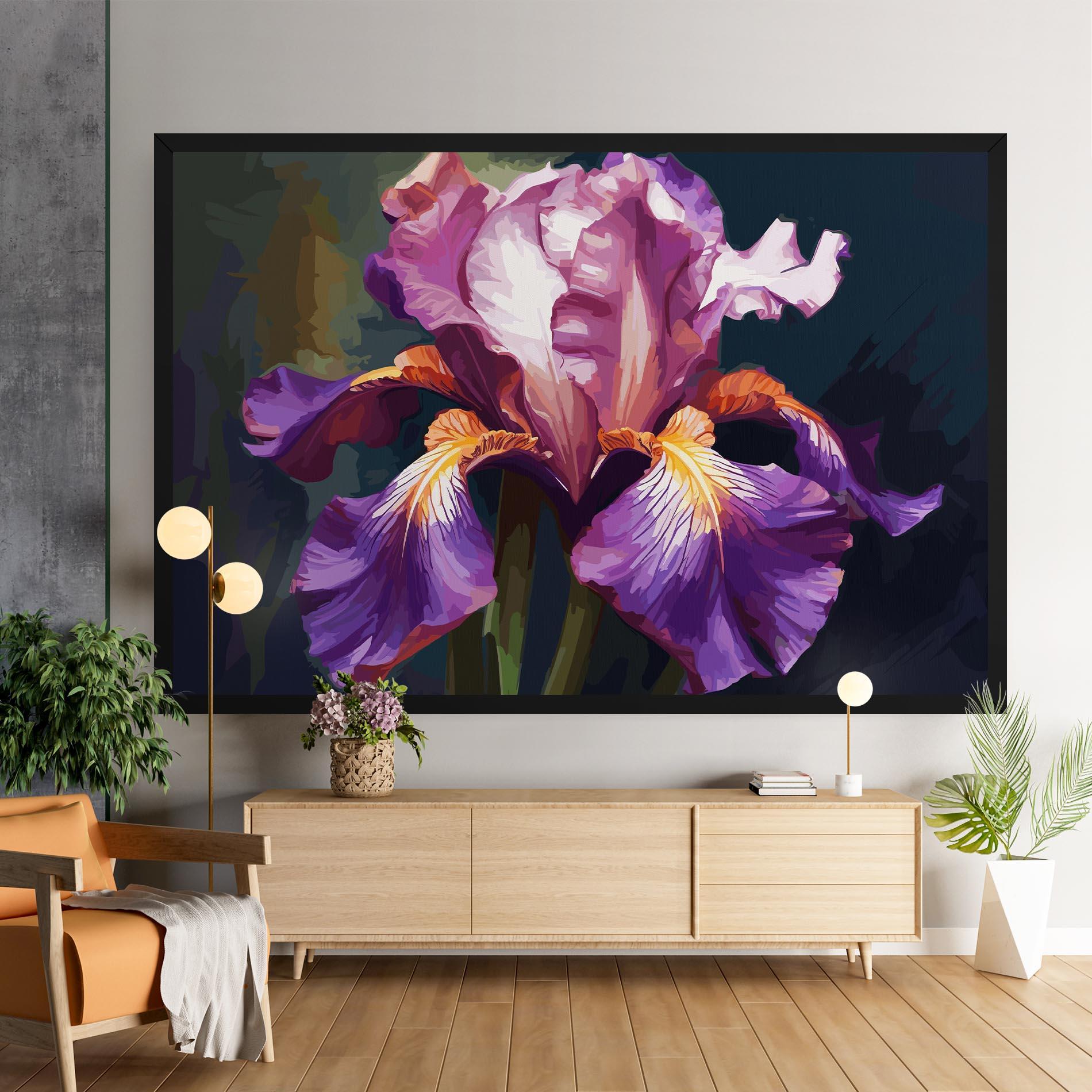 Obraz na Płótnie Purple Orange Iris Art mockup 9