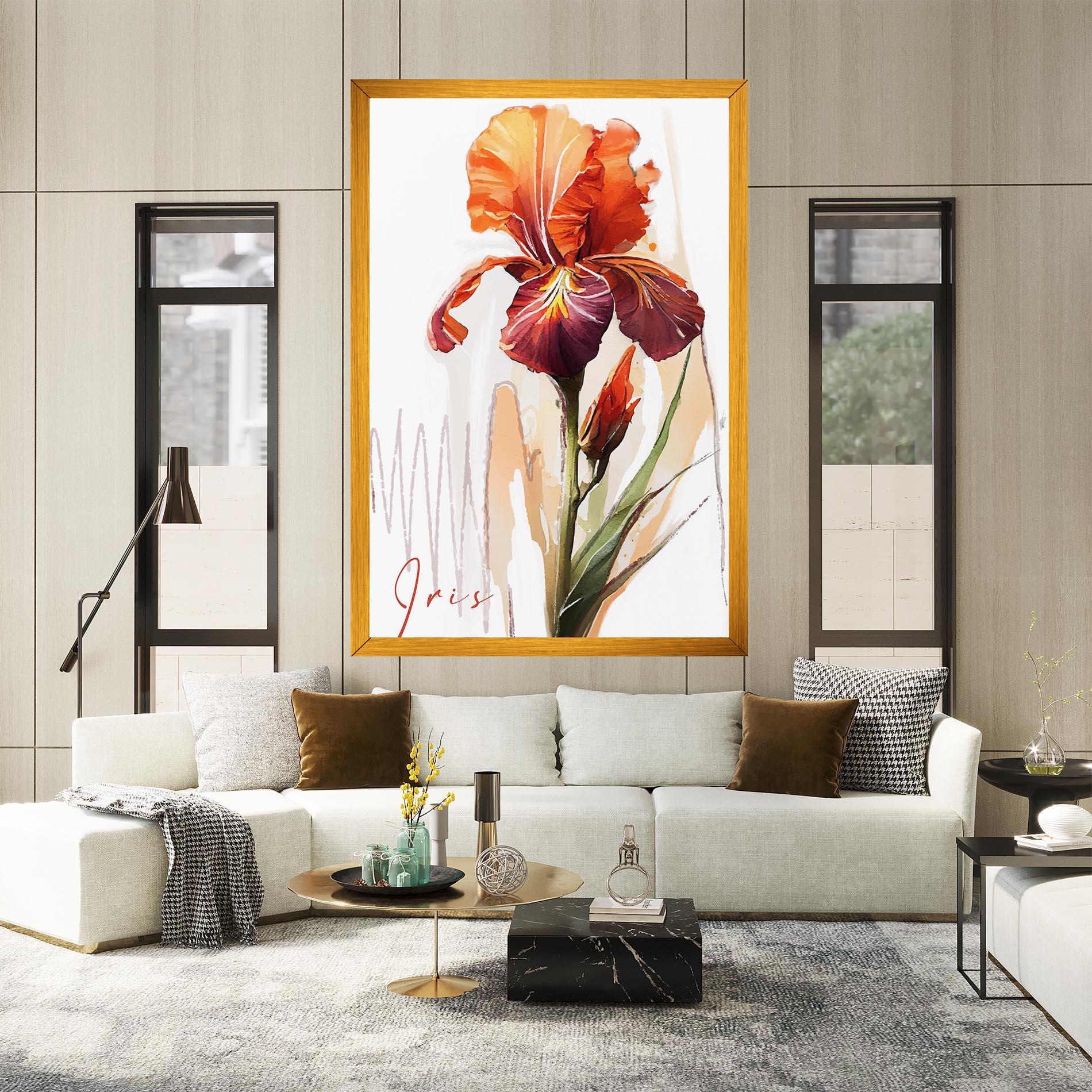 Obraz na Płótnie Orange Iris mockup 2