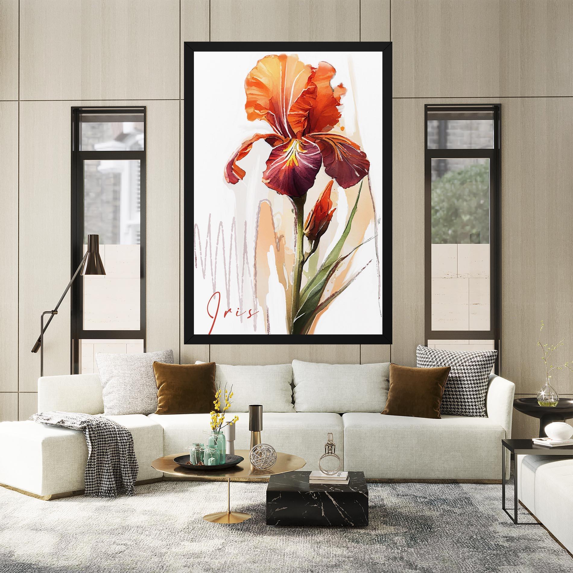 Obraz na Płótnie Orange Iris mockup 2