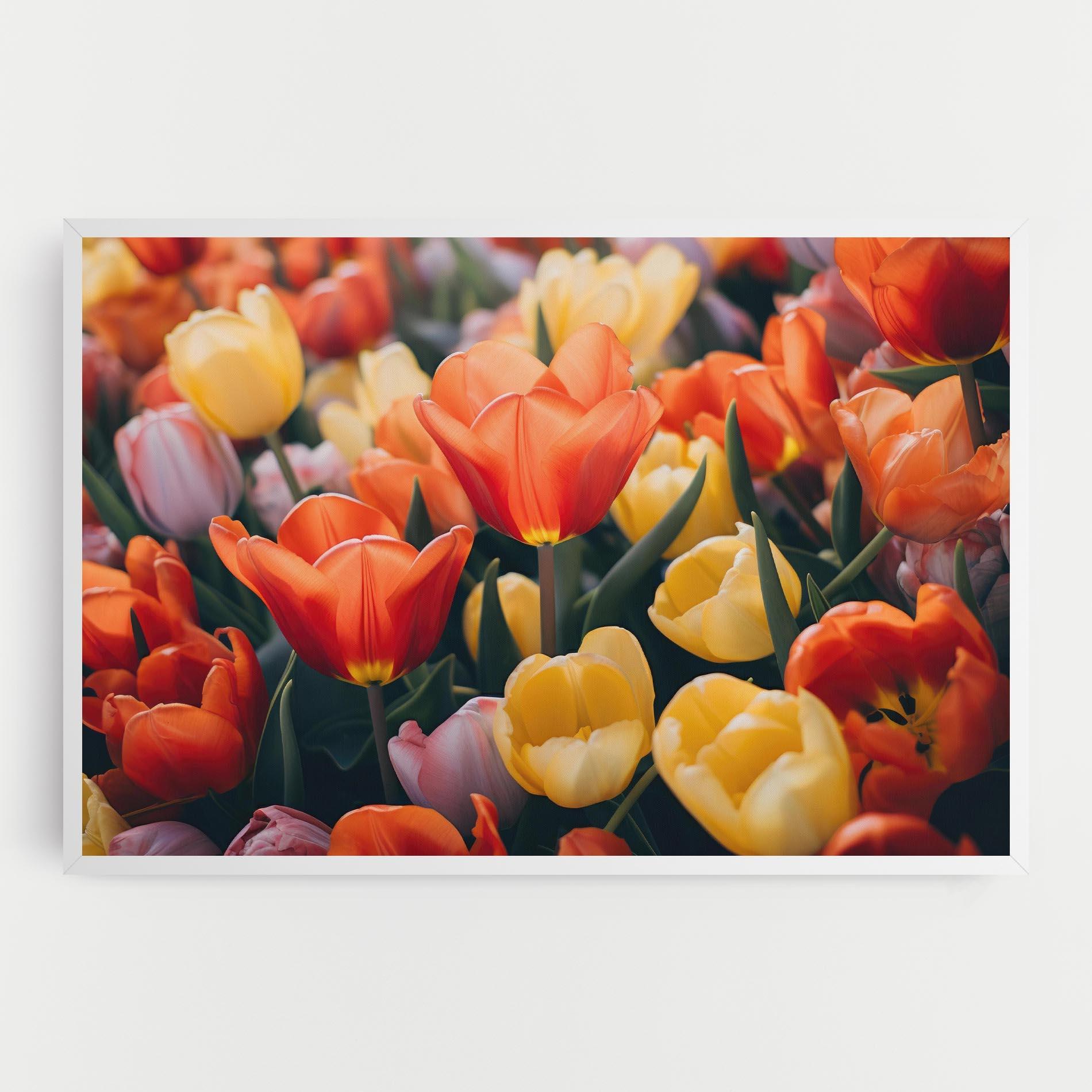 Obraz na Płótnie Orange Yellow Tulips mockup 0