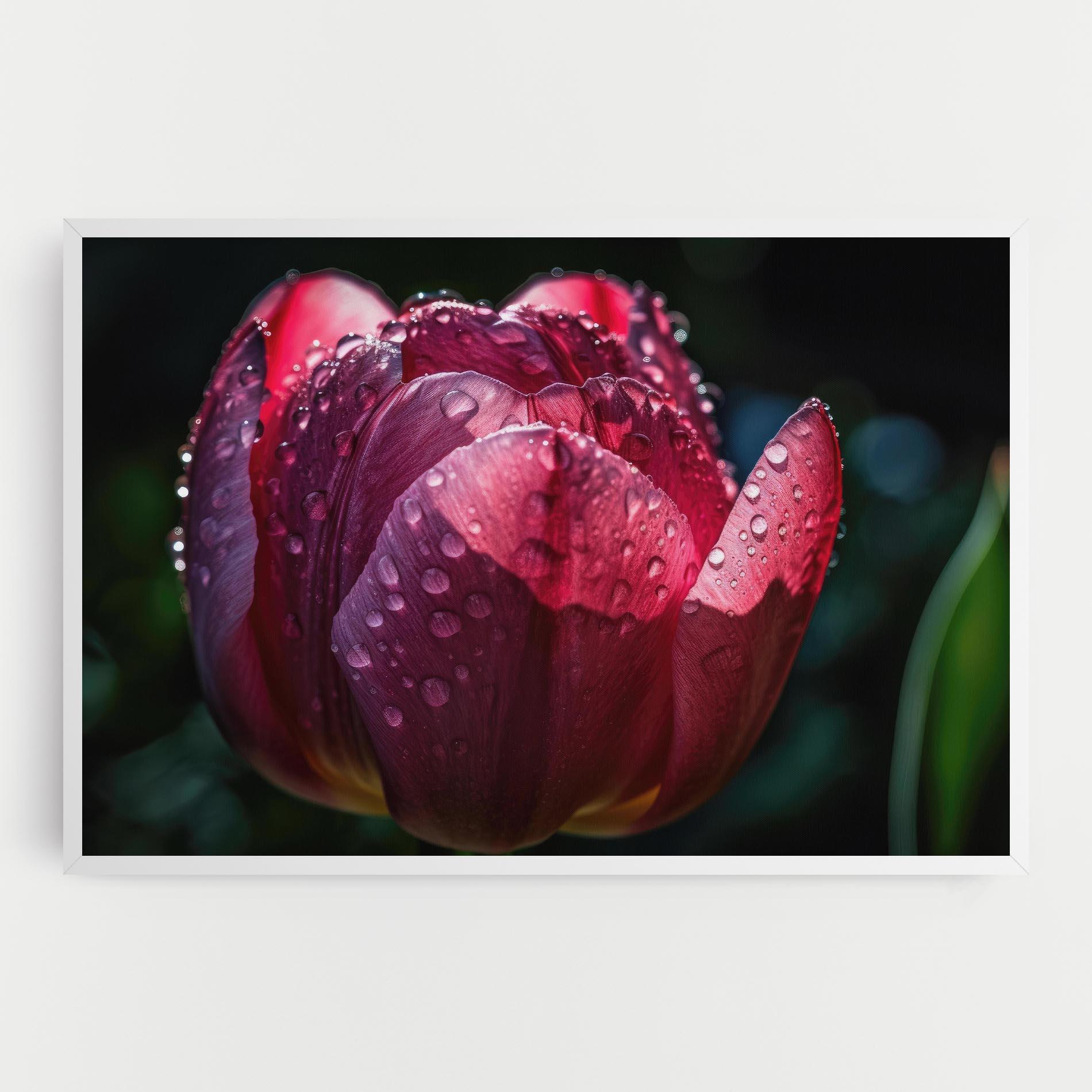 Obraz na Płótnie Pink Tulip After Rain mockup 0