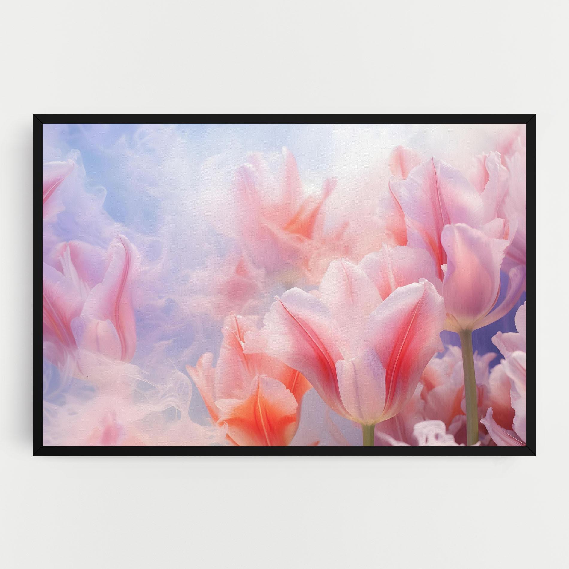 Obraz na Płótnie Dreamy Pink Tulips mockup 0