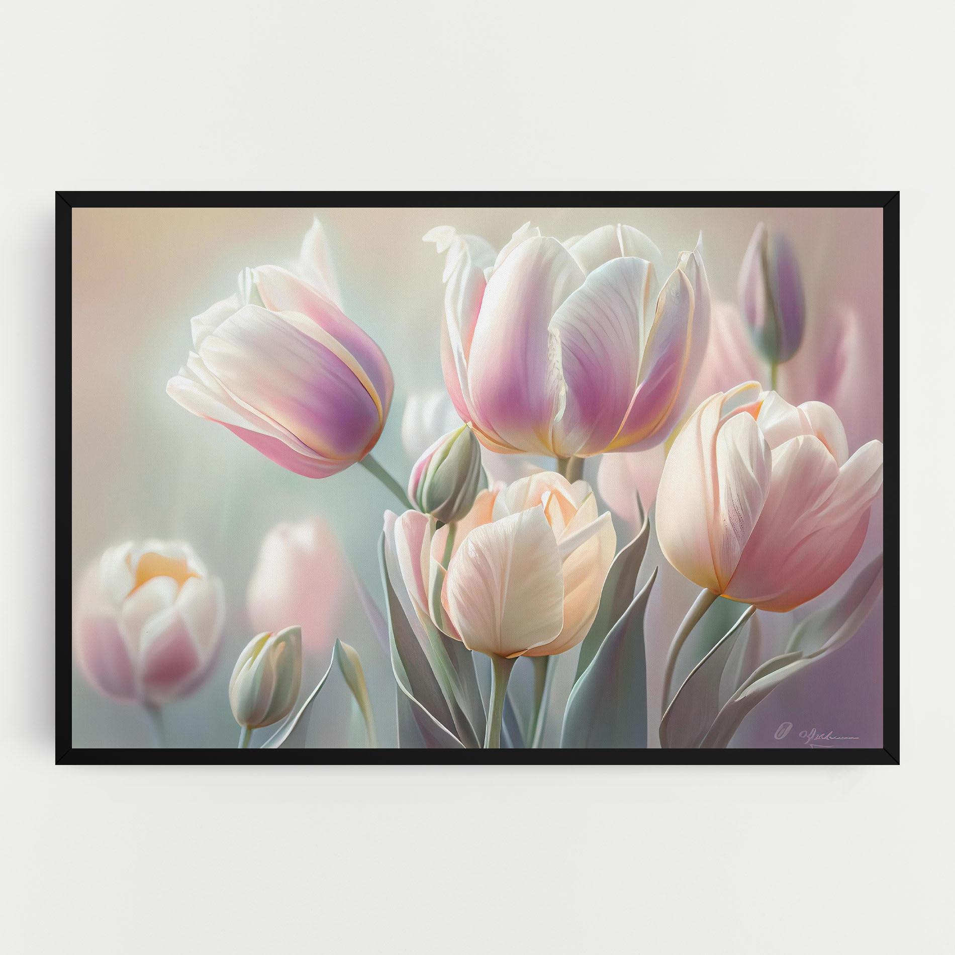 Obraz na Płótnie Dreamy White Tulips mockup 0