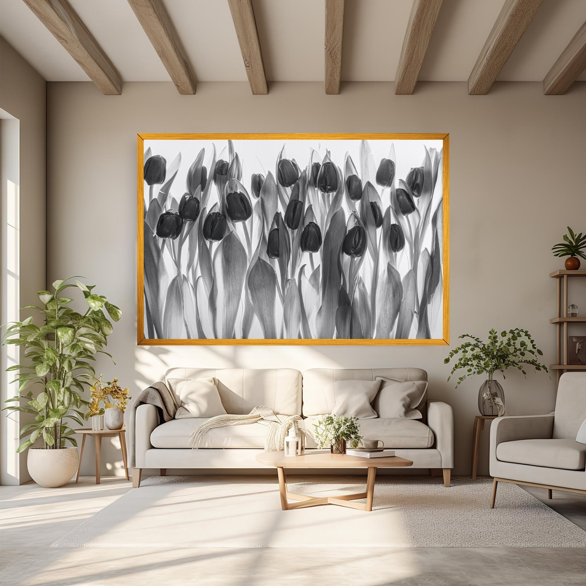 Obraz na Płótnie Grey Tulips mockup 6