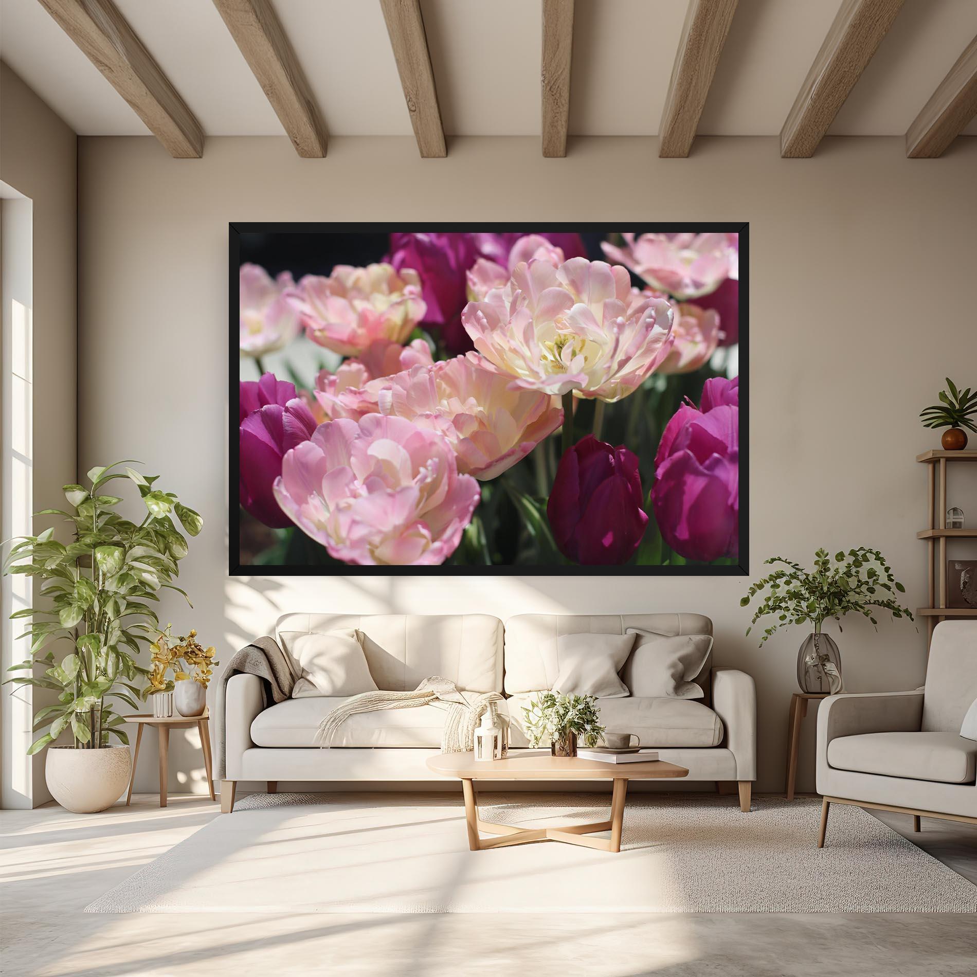 Obraz na Płótnie Opened Tulips mockup 6