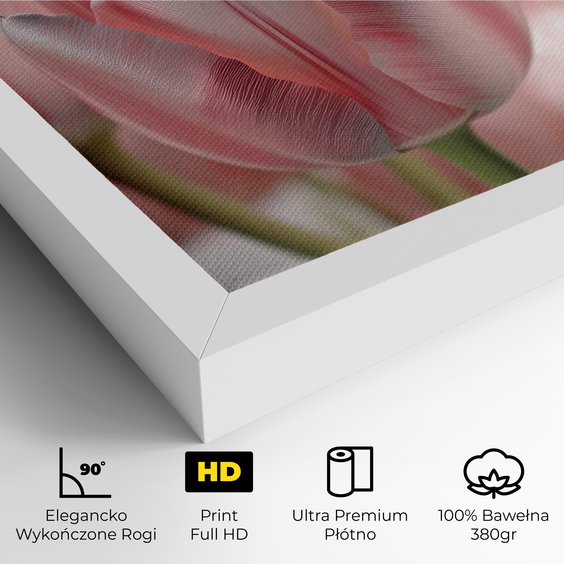 Obraz na Płótnie Pink Pretty Tulips mockup 4