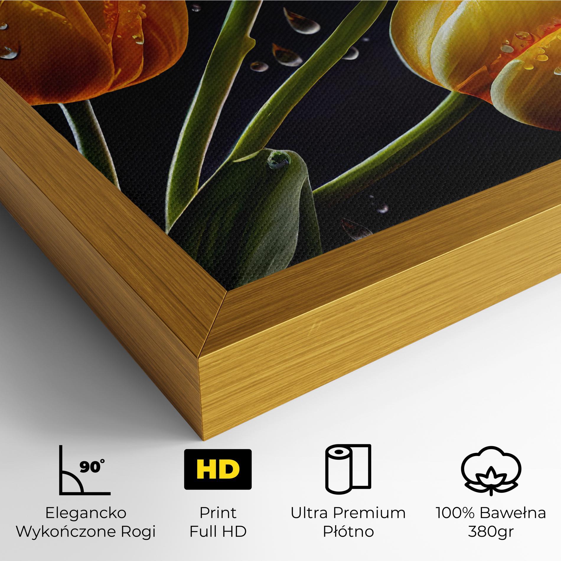 Obraz na Płótnie 3 Yellow Tulips mockup 4