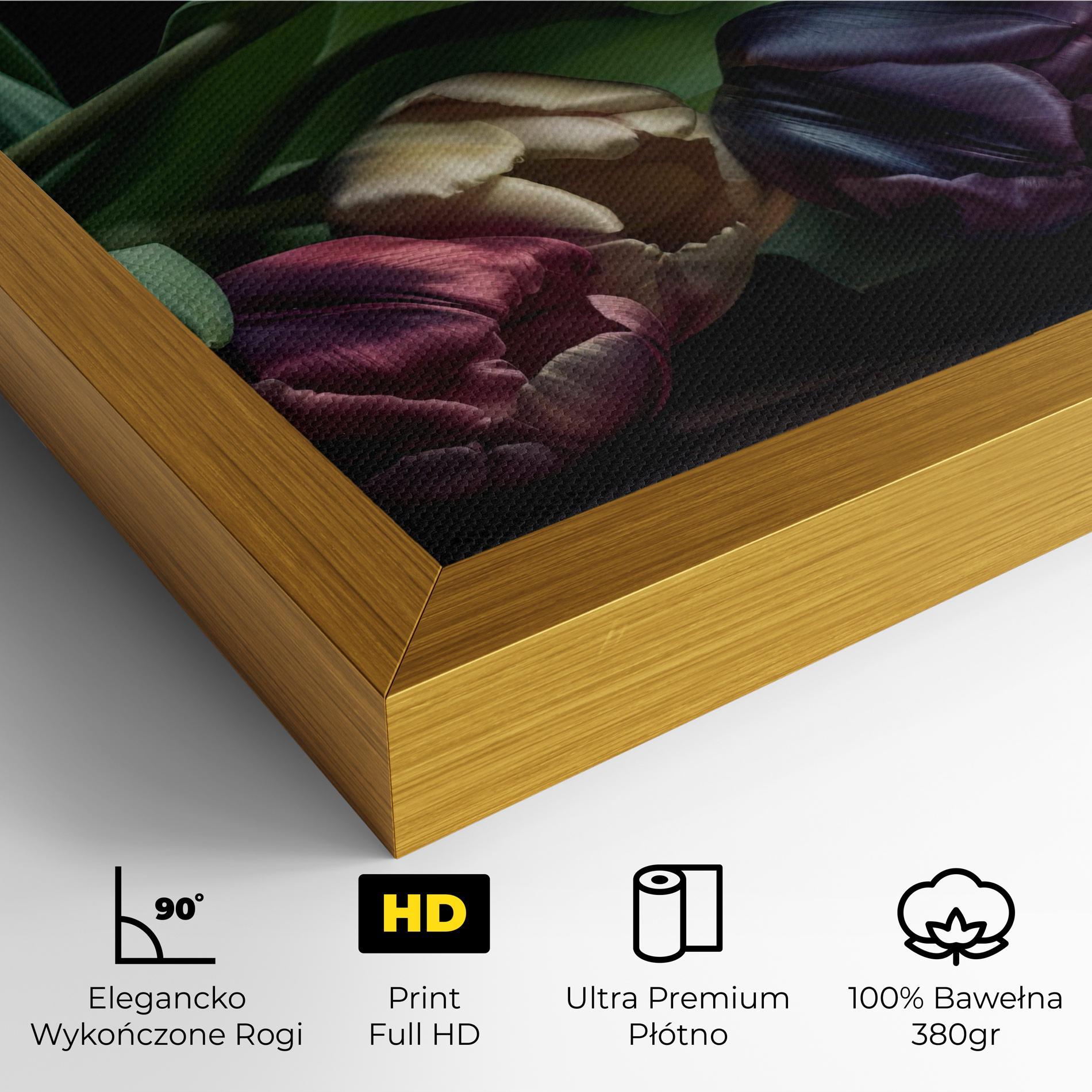 Obraz na Płótnie Dark Purple Tulip mockup 4