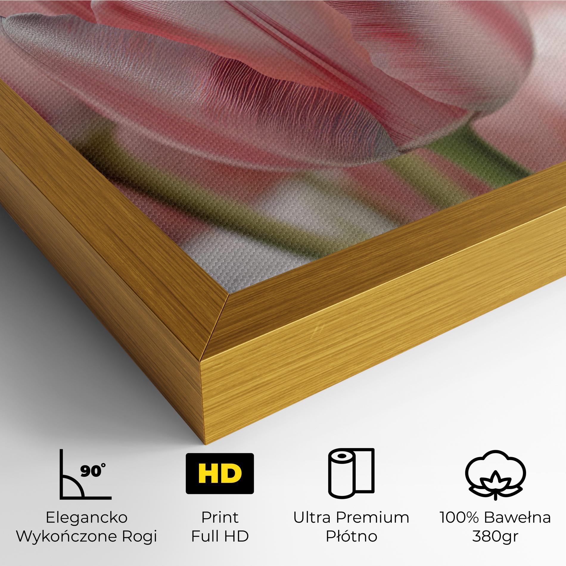 Obraz na Płótnie Pink Pretty Tulips mockup 4