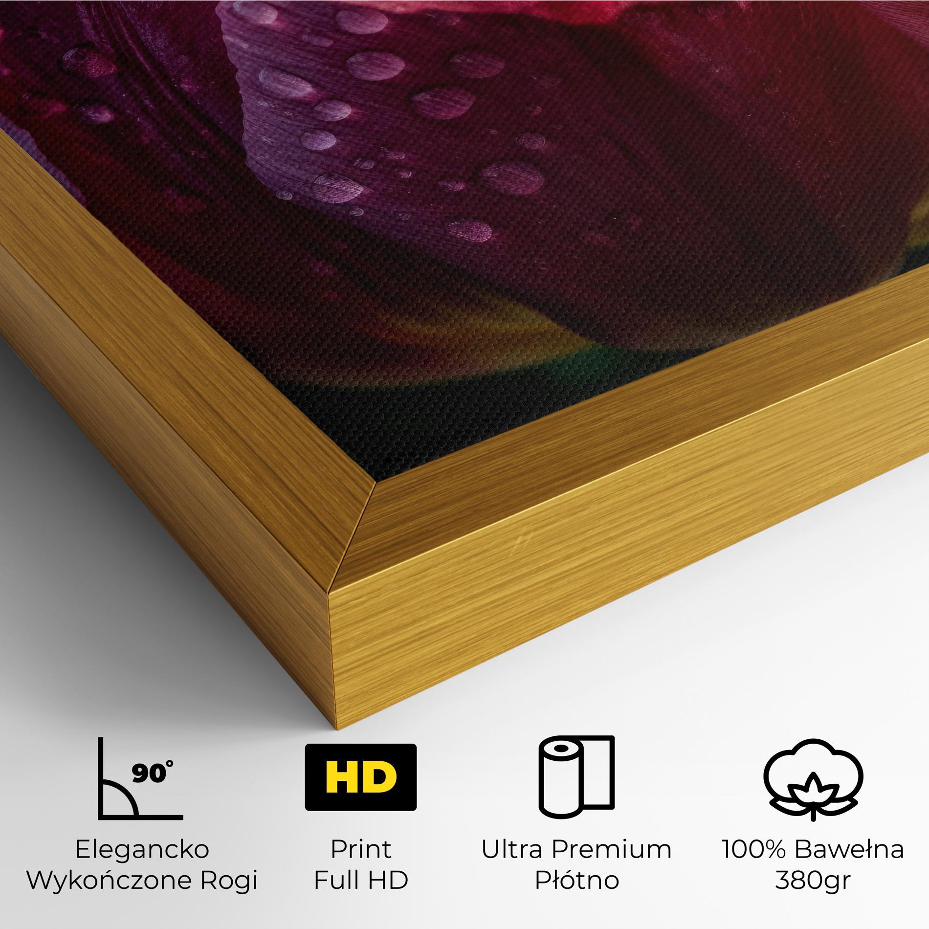 Obraz na Płótnie Pink Tulip After Rain mockup 4