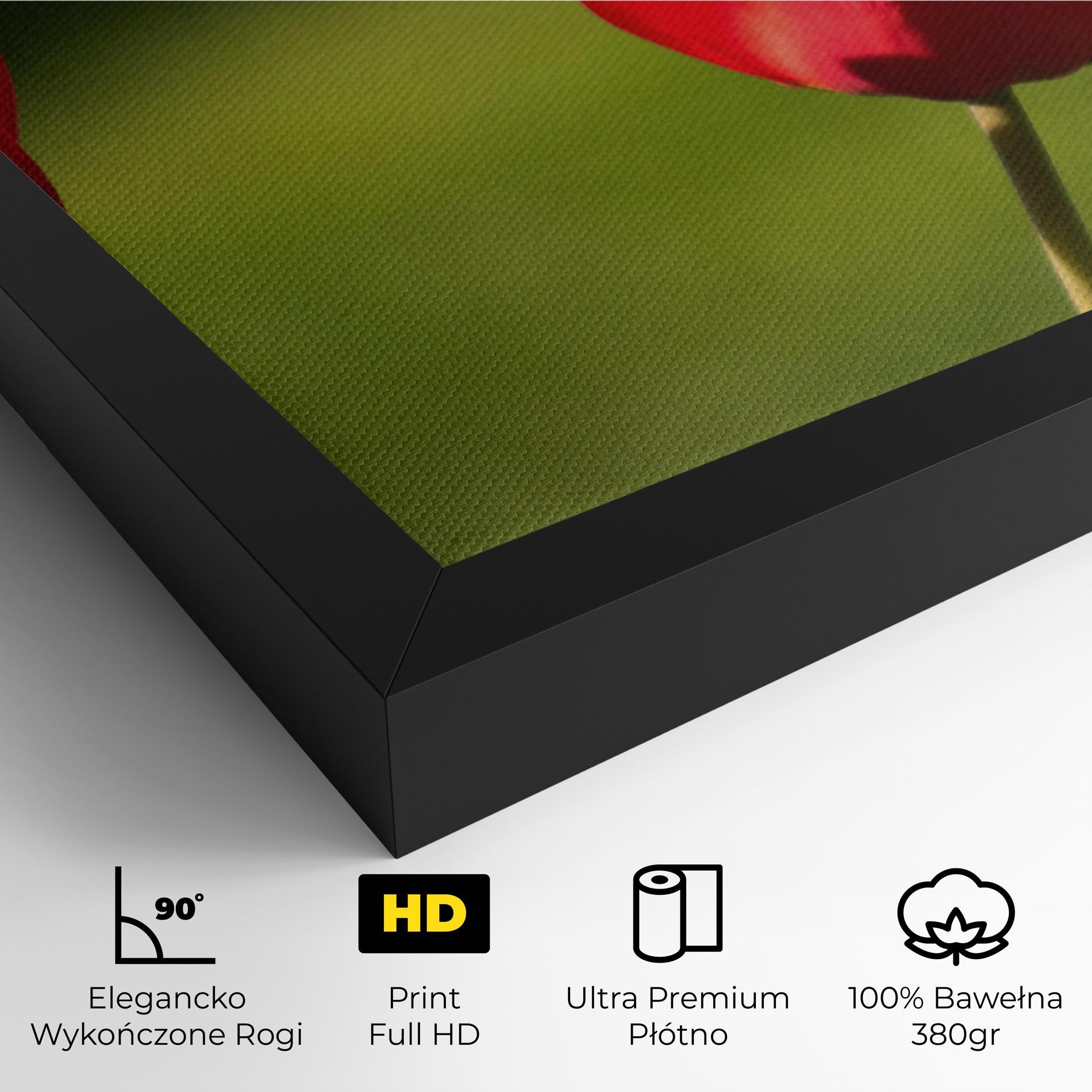 Obraz na Płótnie 3 Red Tulips mockup 4