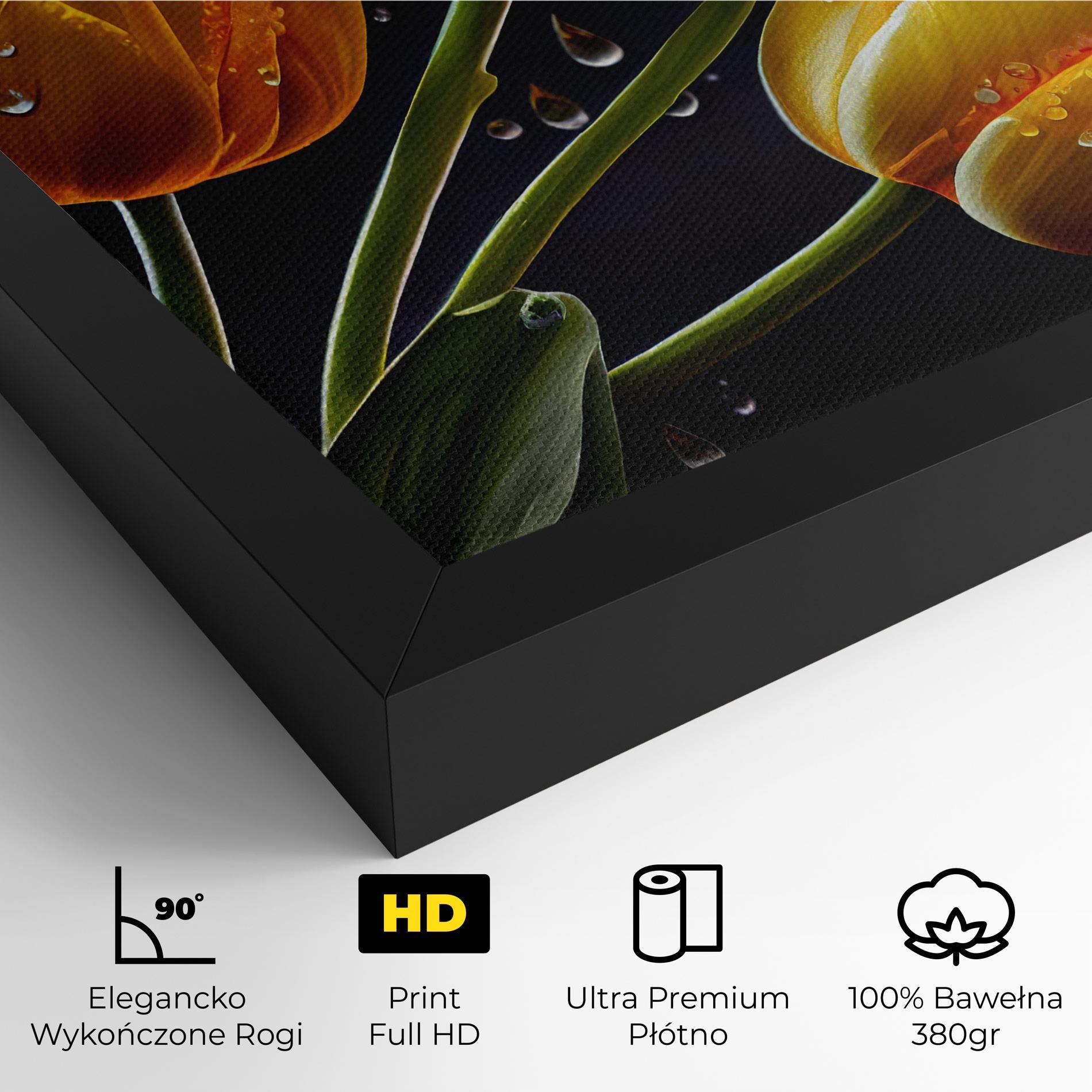 Obraz na Płótnie 3 Yellow Tulips mockup 4