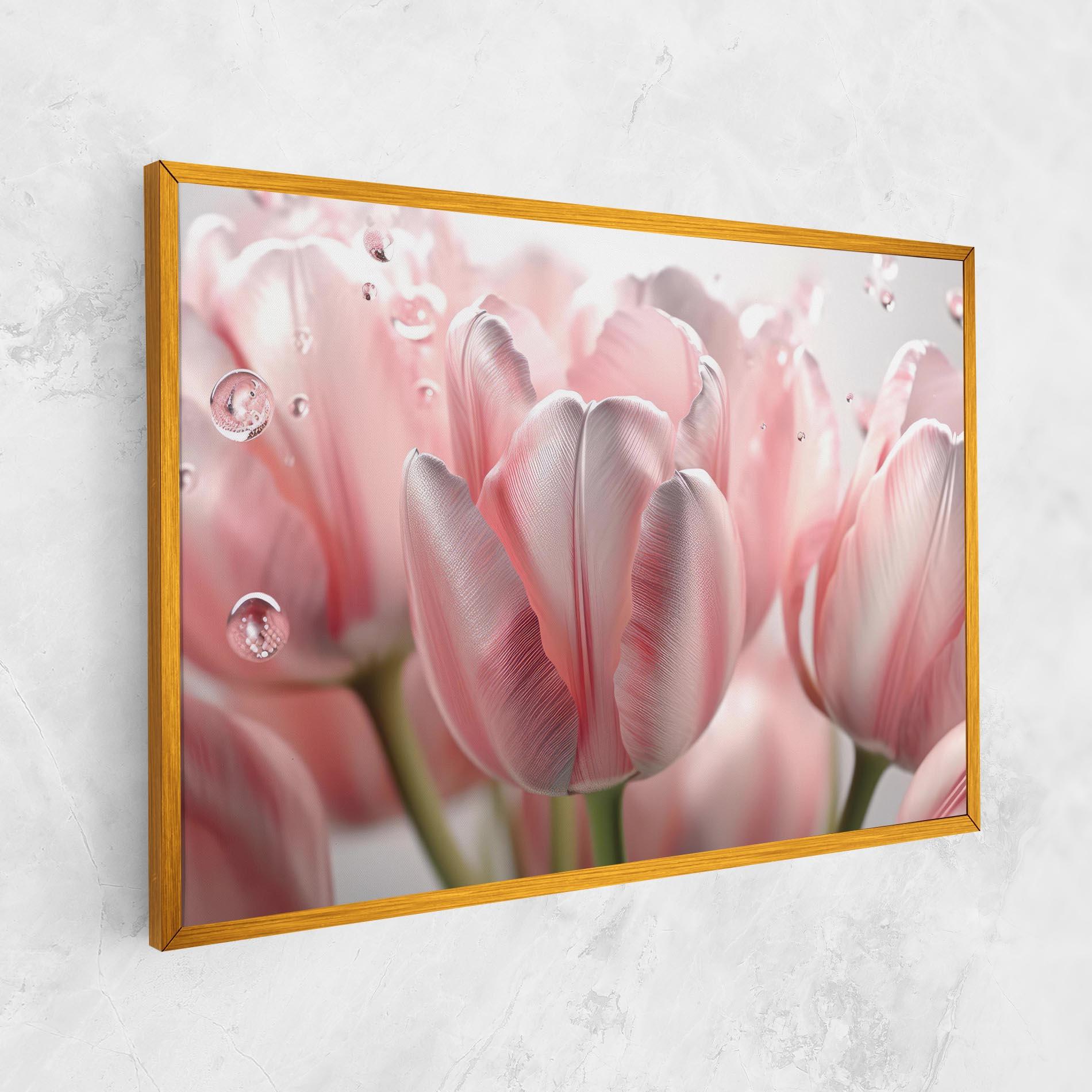 Obraz na Płótnie Pink Pretty Tulips mockup 1