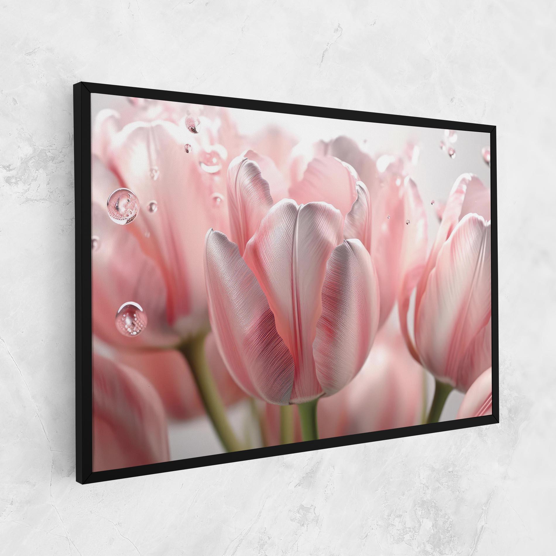 Obraz na Płótnie Pink Pretty Tulips mockup 1
