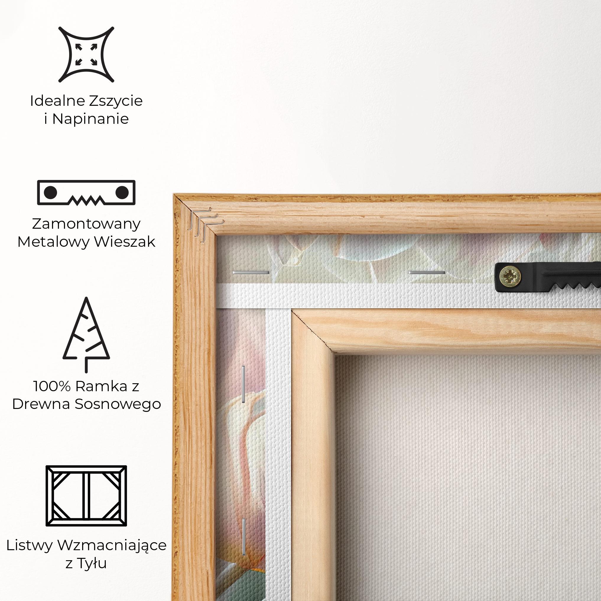 Obraz na Płótnie Dreamy White Tulips mockup 5