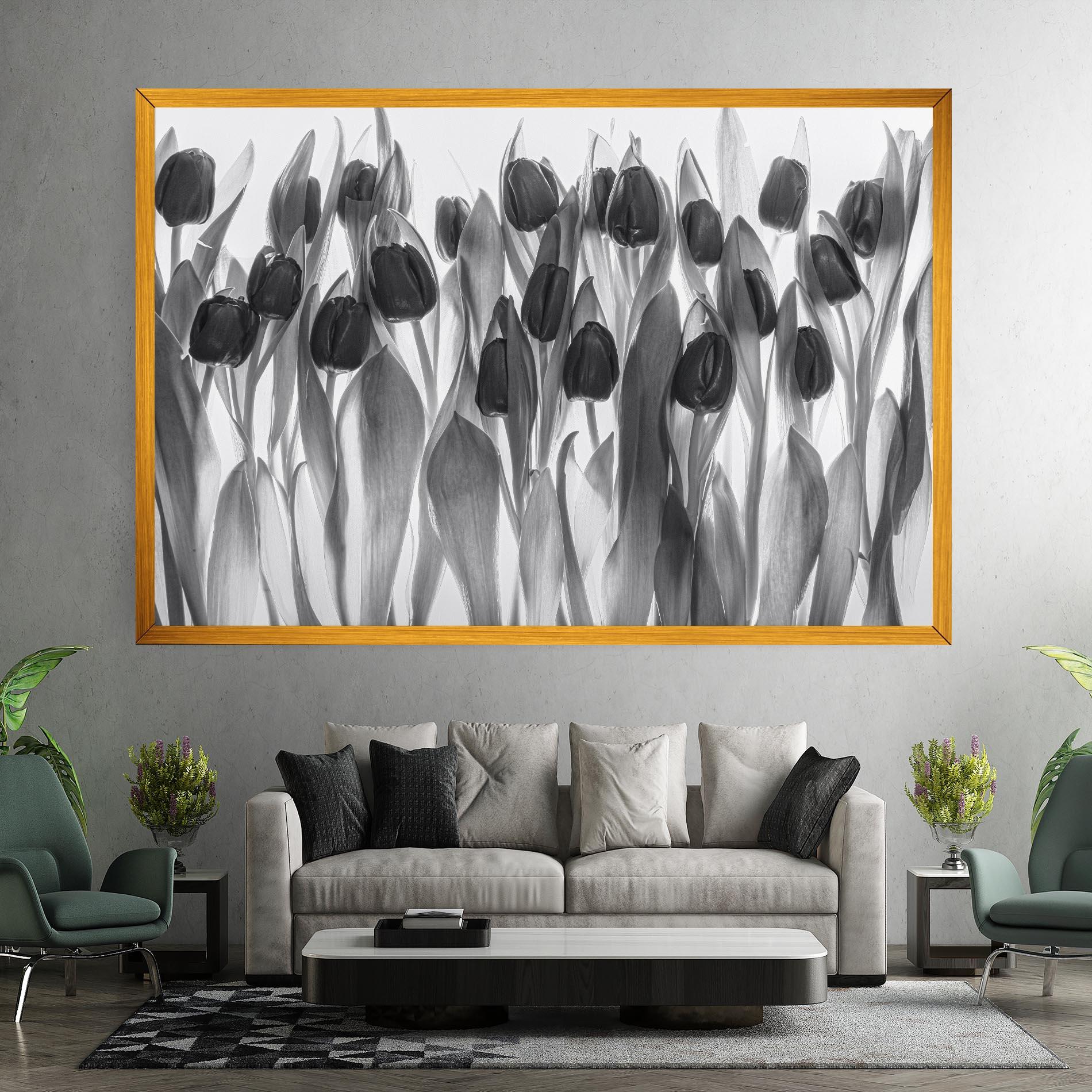 Obraz na Płótnie Grey Tulips mockup 7