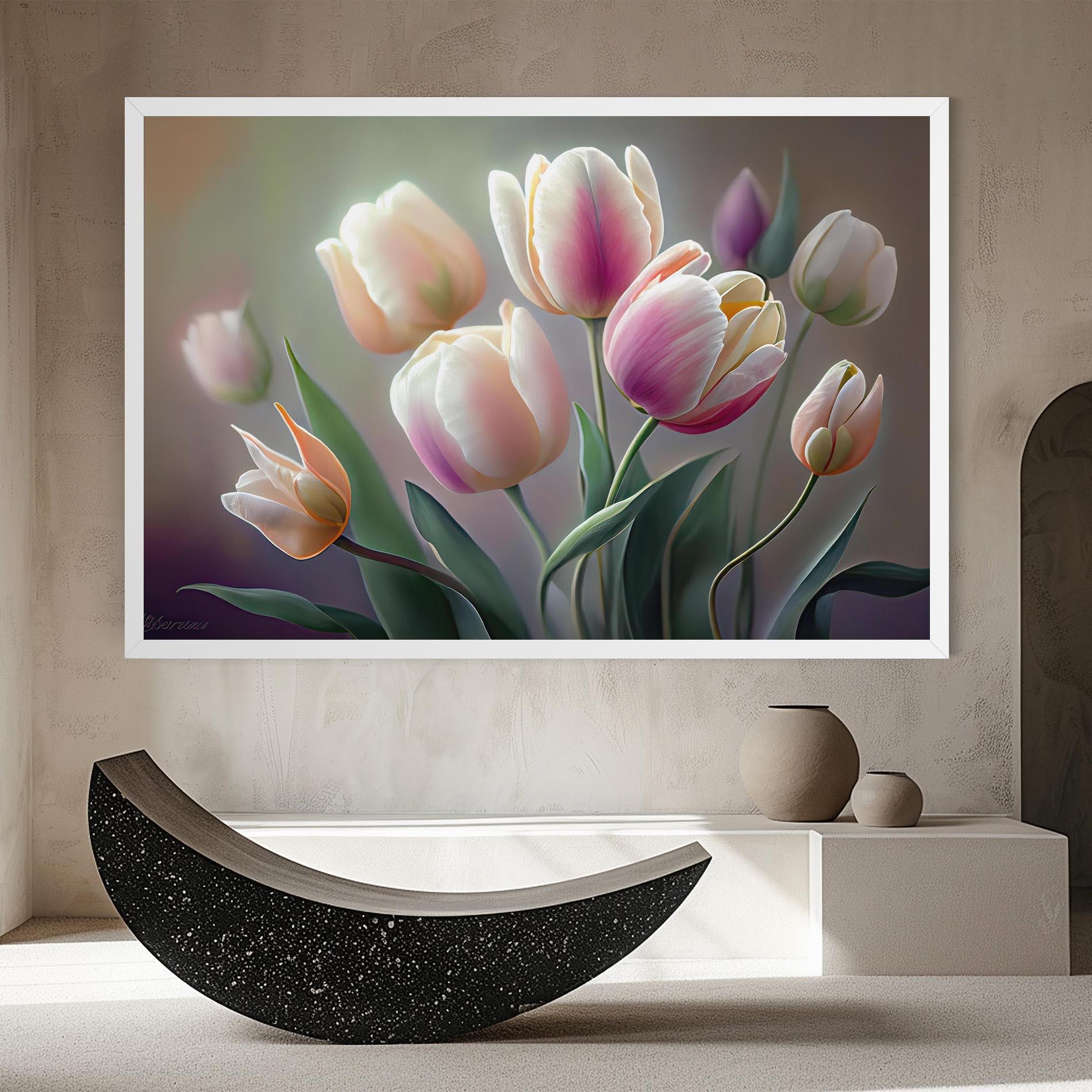 Obraz na Płótnie Pretty Tulips mockup 8