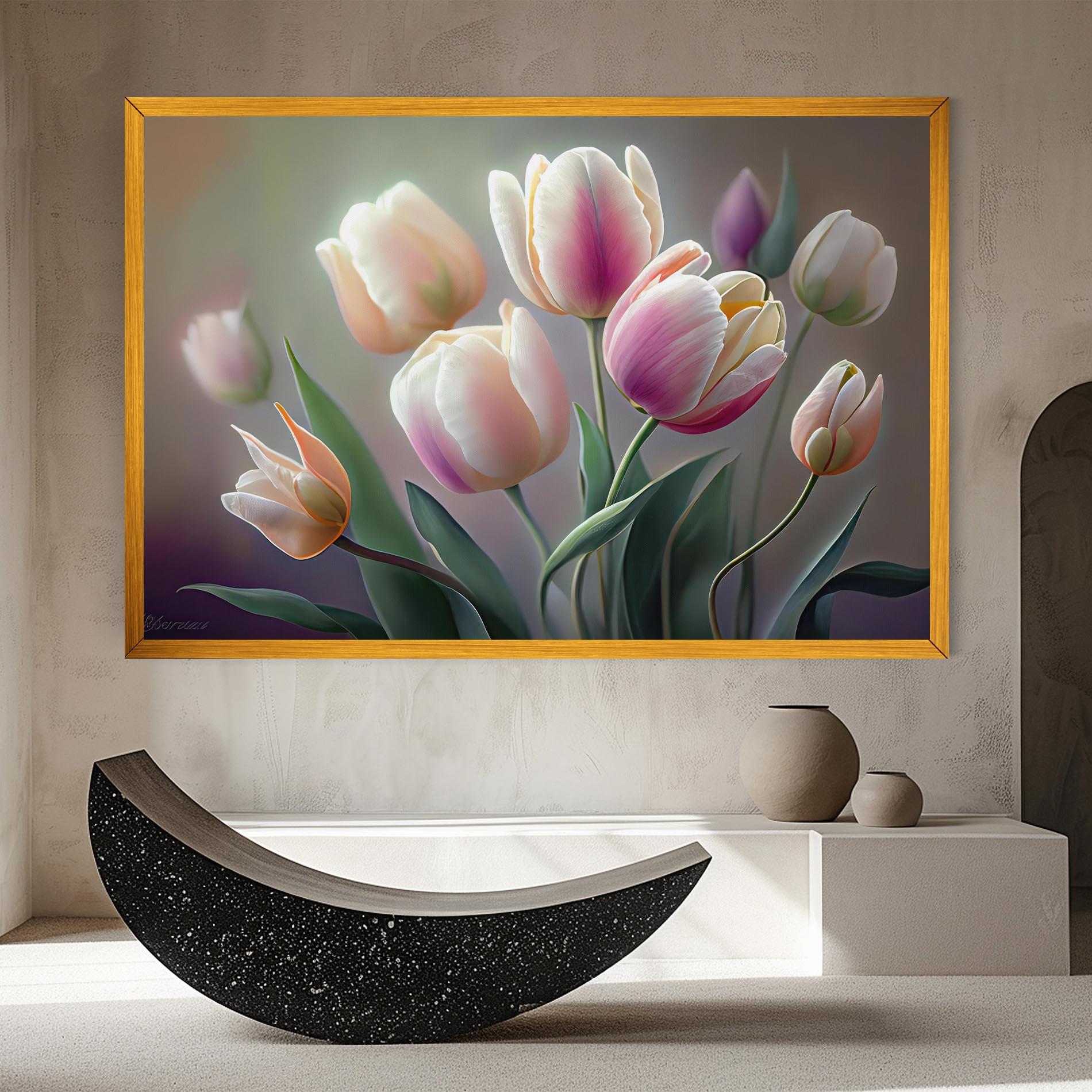 Obraz na Płótnie Pretty Tulips mockup 8