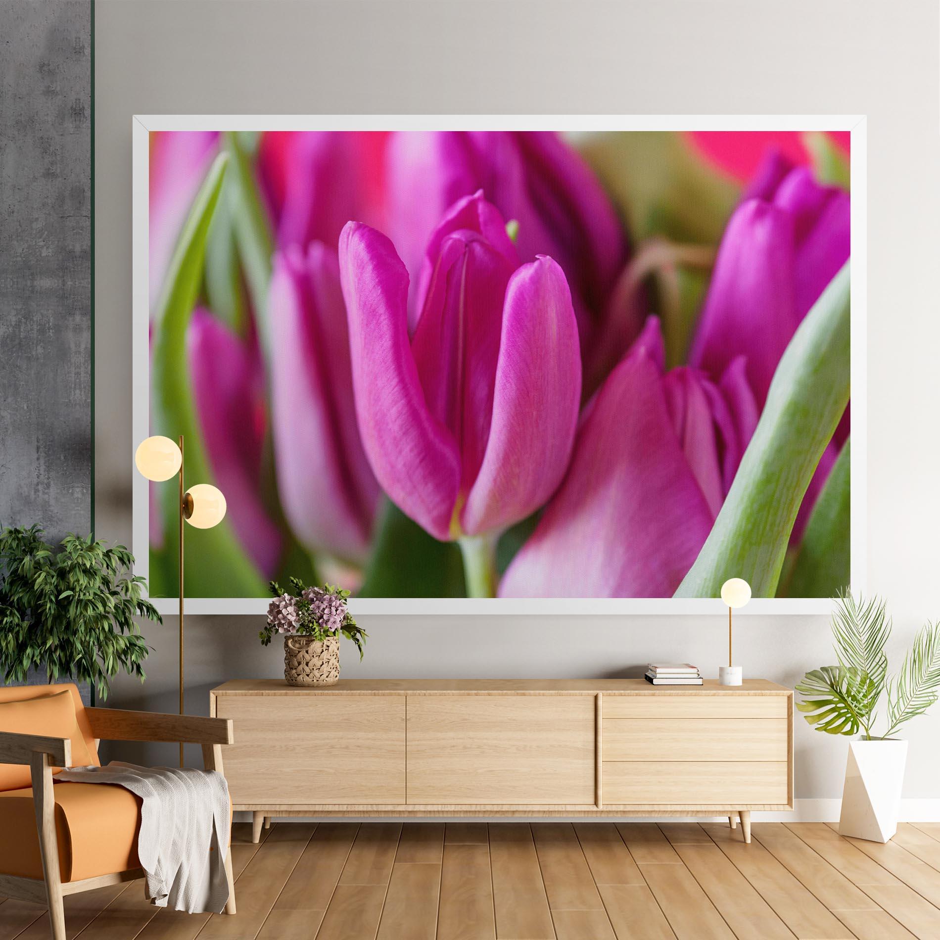 Obraz na Płótnie Purple Tulip Close Up mockup 9
