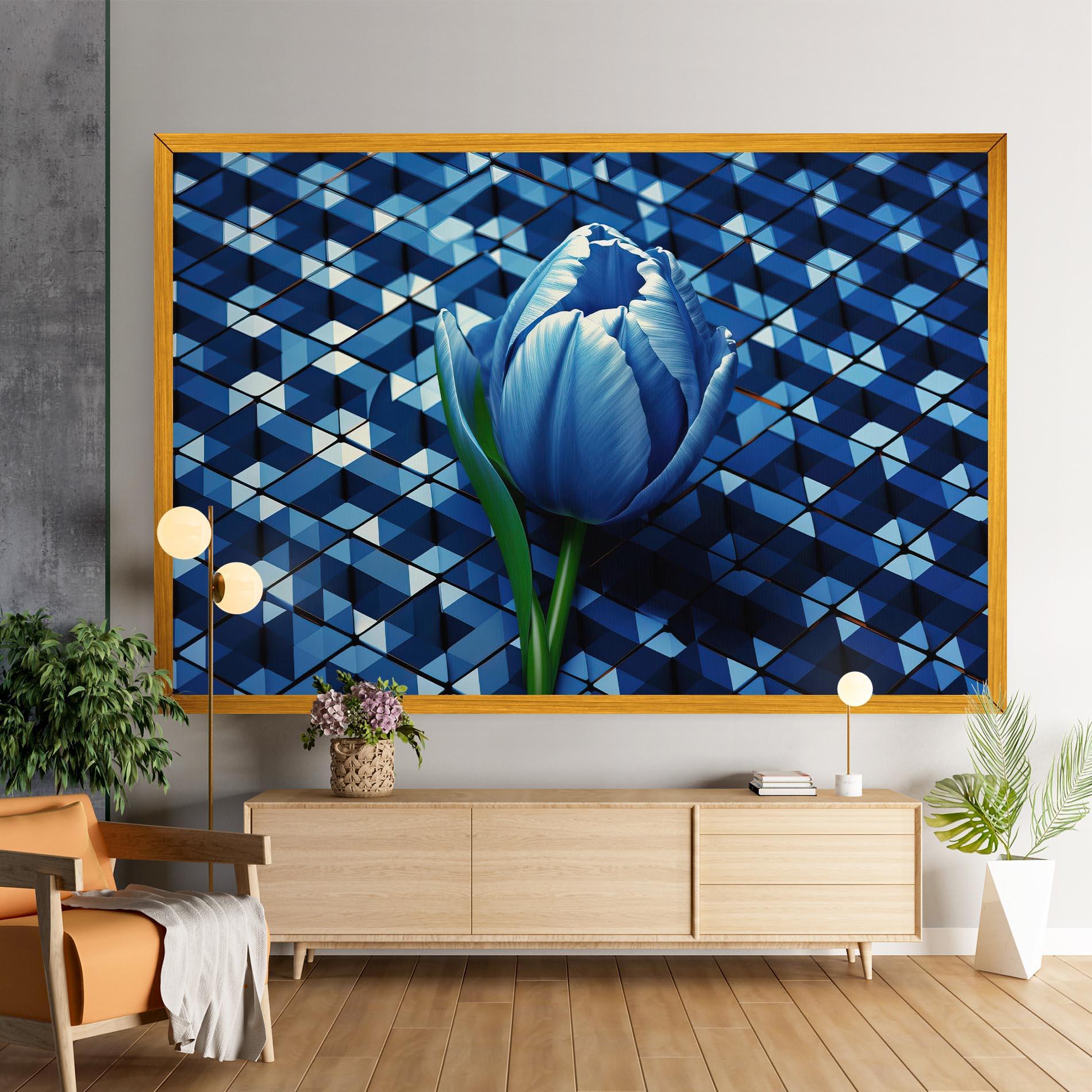 Obraz na Płótnie Blue Tulip mockup 9