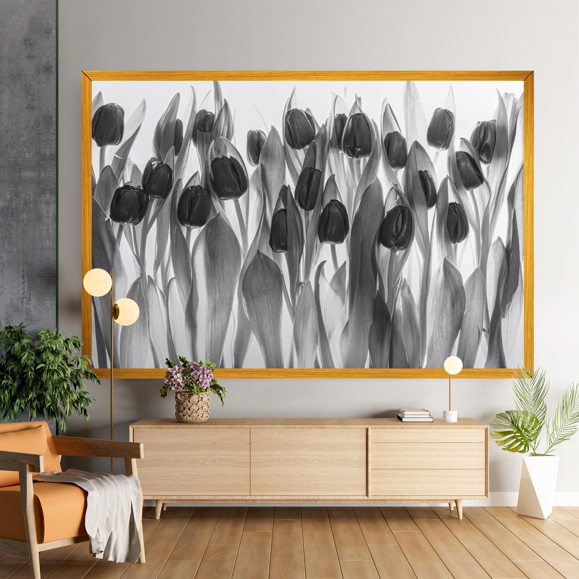 Obraz na Płótnie Grey Tulips mockup 9