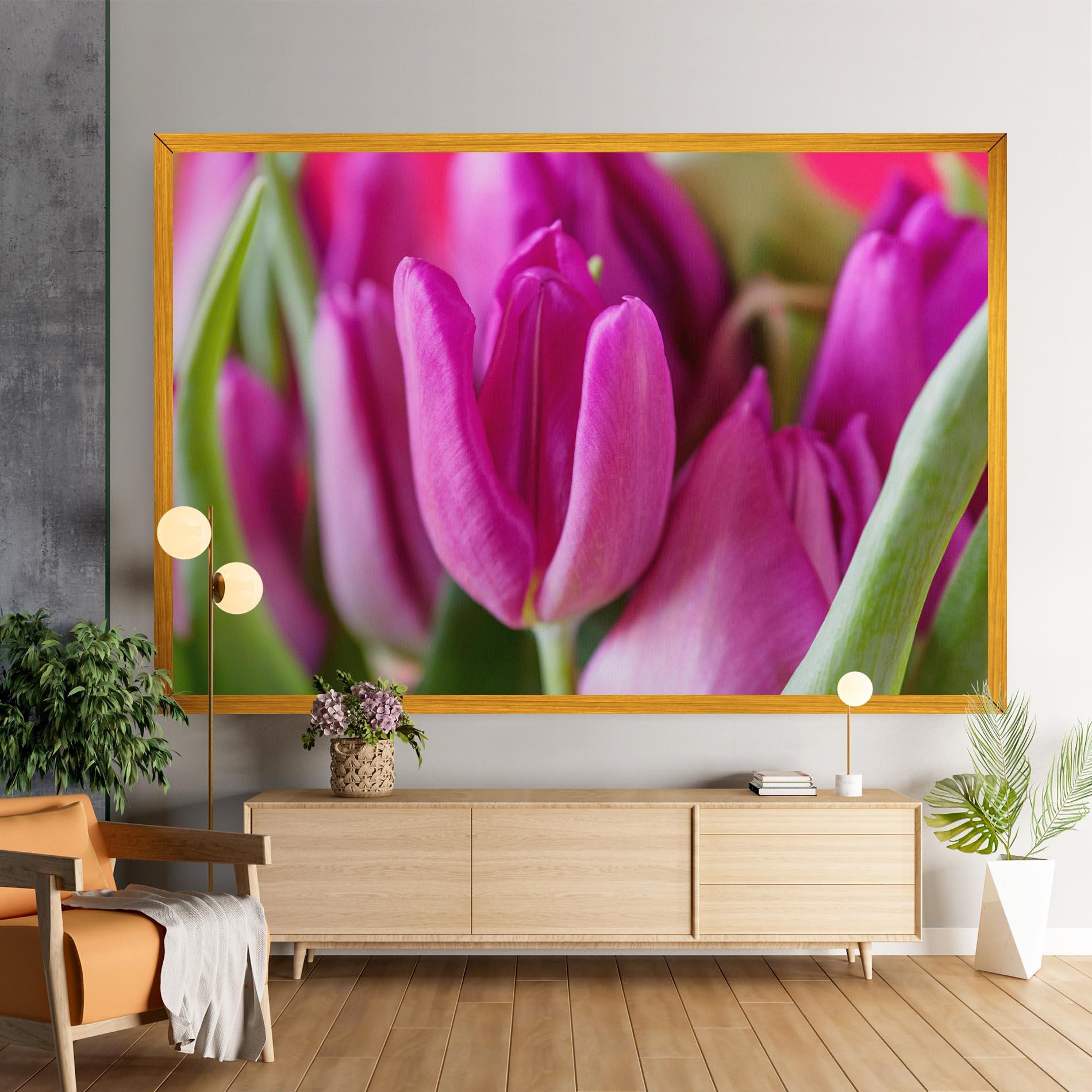 Obraz na Płótnie Purple Tulip Close Up mockup 9