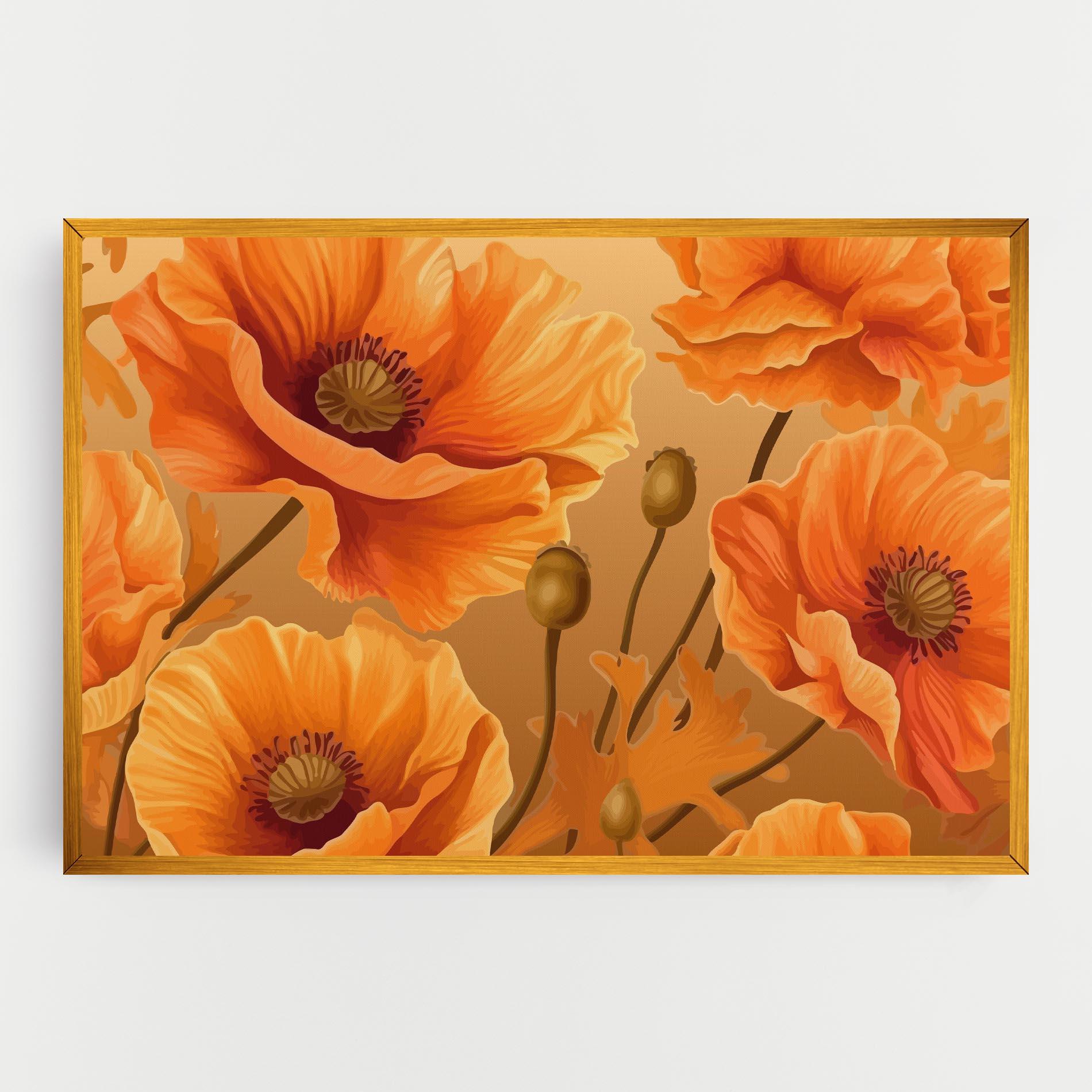 Obraz na Płótnie Pastel Orange Poppy mockup 0